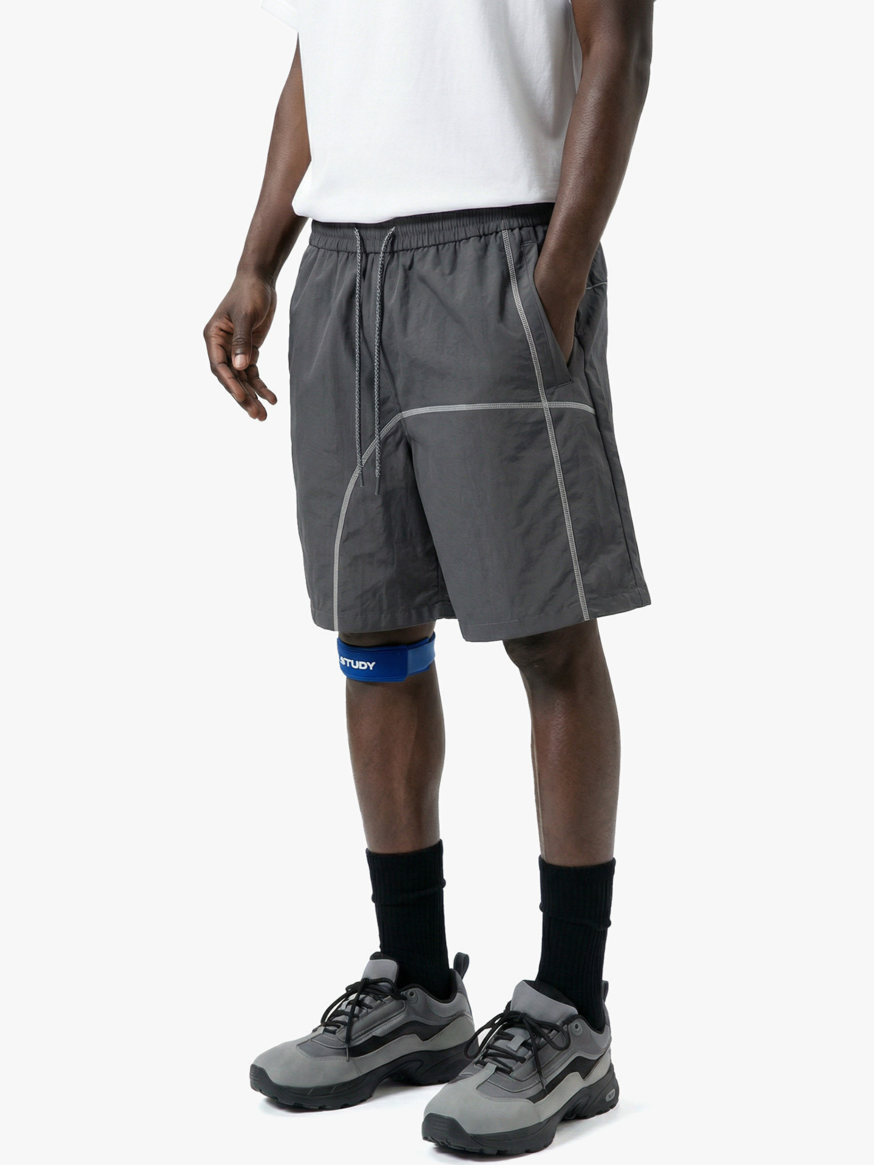 RiseCut - Unisex Contrast Stitch Water-Repellent Utility Shorts