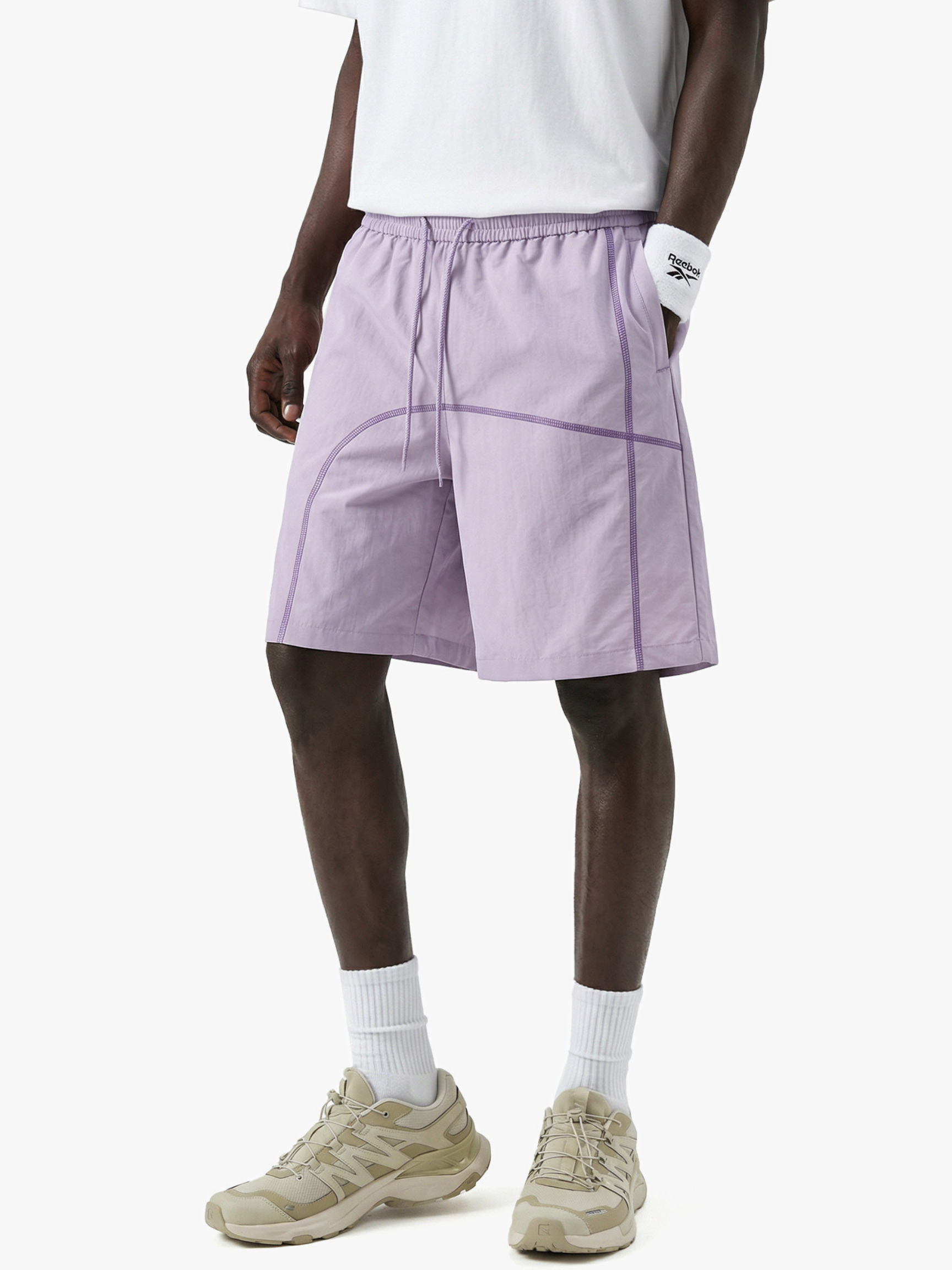 RiseCut - Unisex Contrast Stitch Water-Repellent Utility Shorts