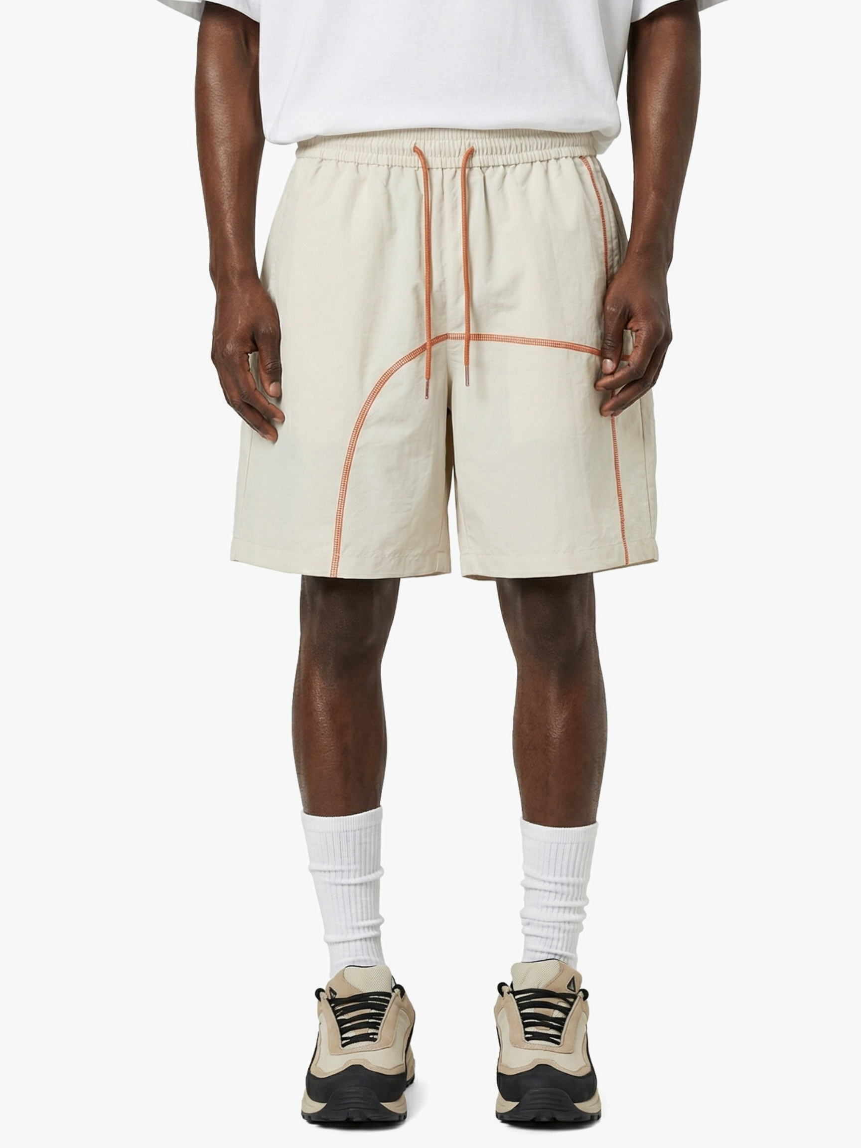 RiseCut - Unisex Contrast Stitch Water-Repellent Utility Shorts