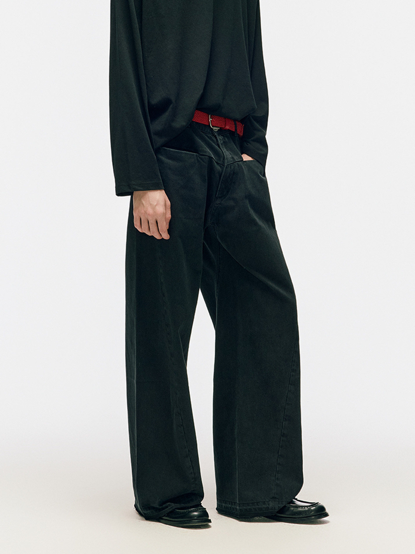 FreeSpirit - Unisex Slub Cotton Curved-Leg Pants