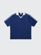 DashFit - Unisex Lightweight Striped V-Neck T-Shirt