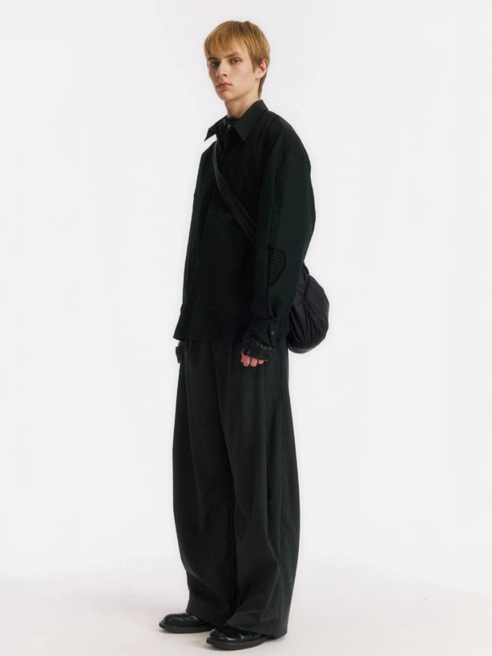 FernGully - Unisex Breathable Striped Relaxed Drape Wide-Leg Pants