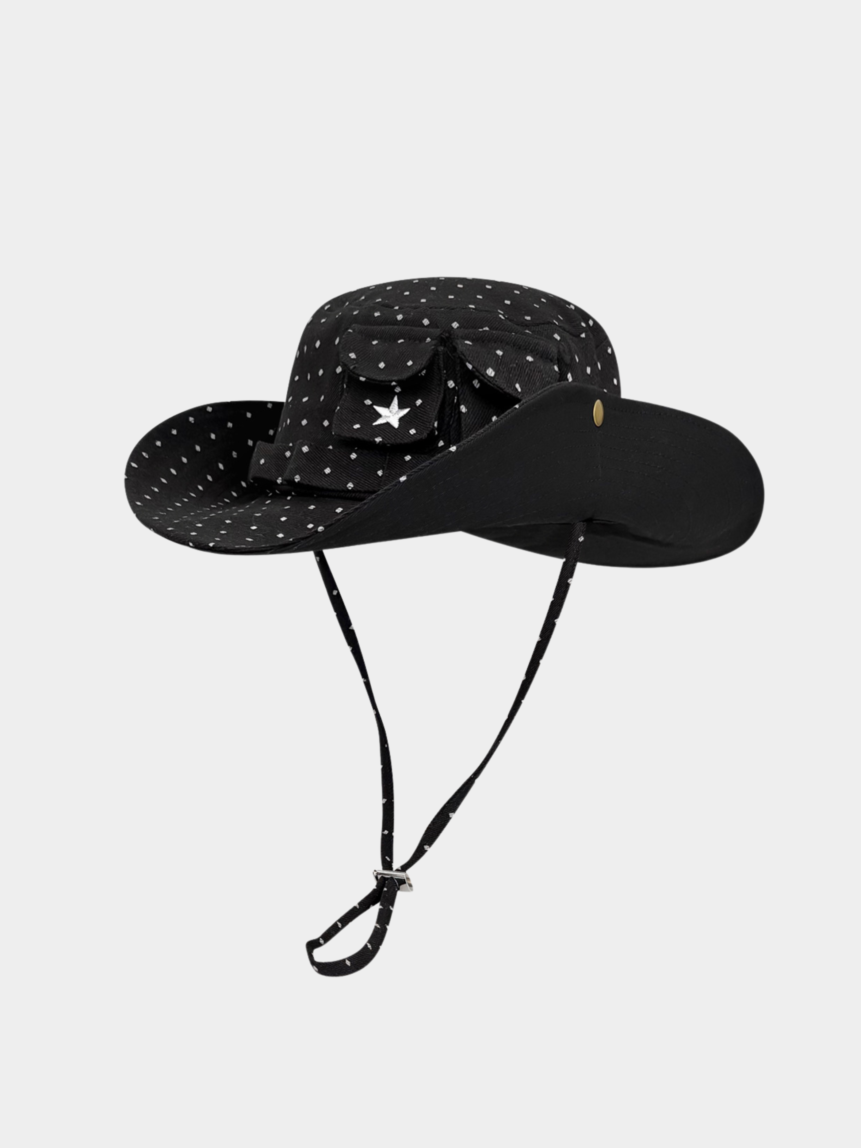 Duneflare - UPF50+ Protection Polka Dot Embroidered Utility Bucket Hat