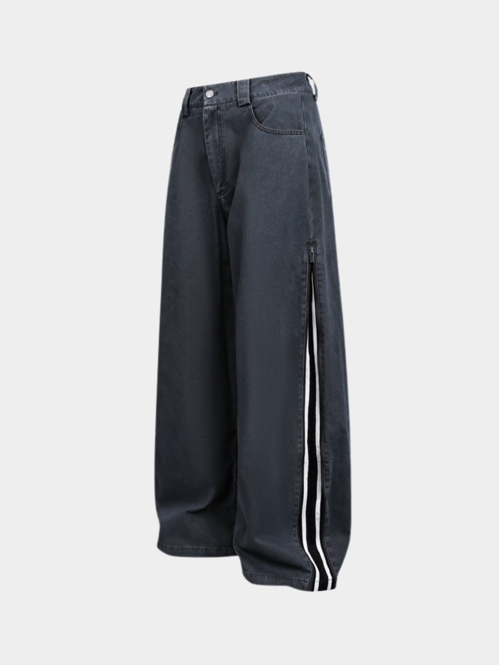 FlareMist - Men's Washed Side-Zip Wide-Leg Pants