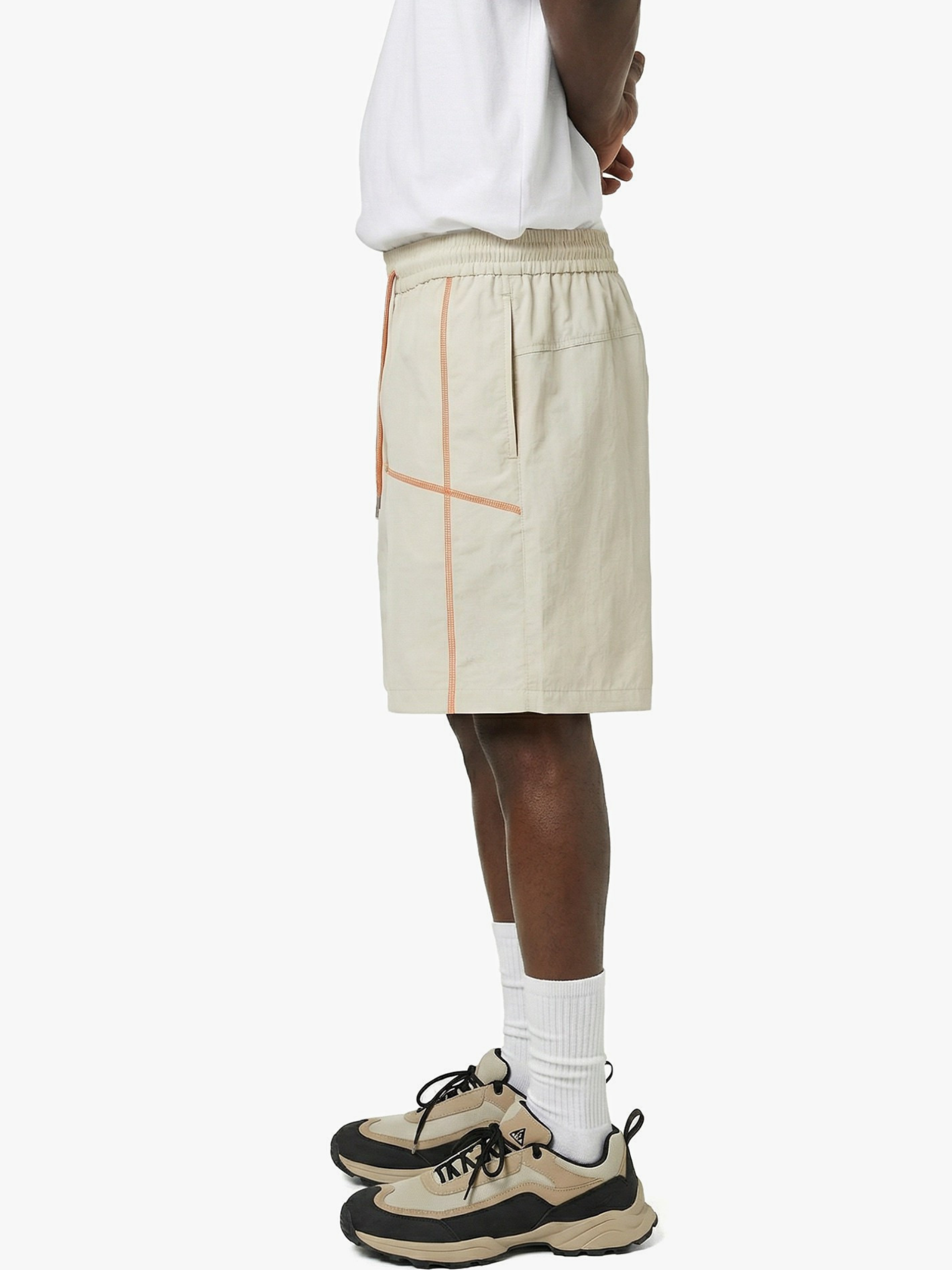 RiseCut - Unisex Contrast Stitch Water-Repellent Utility Shorts