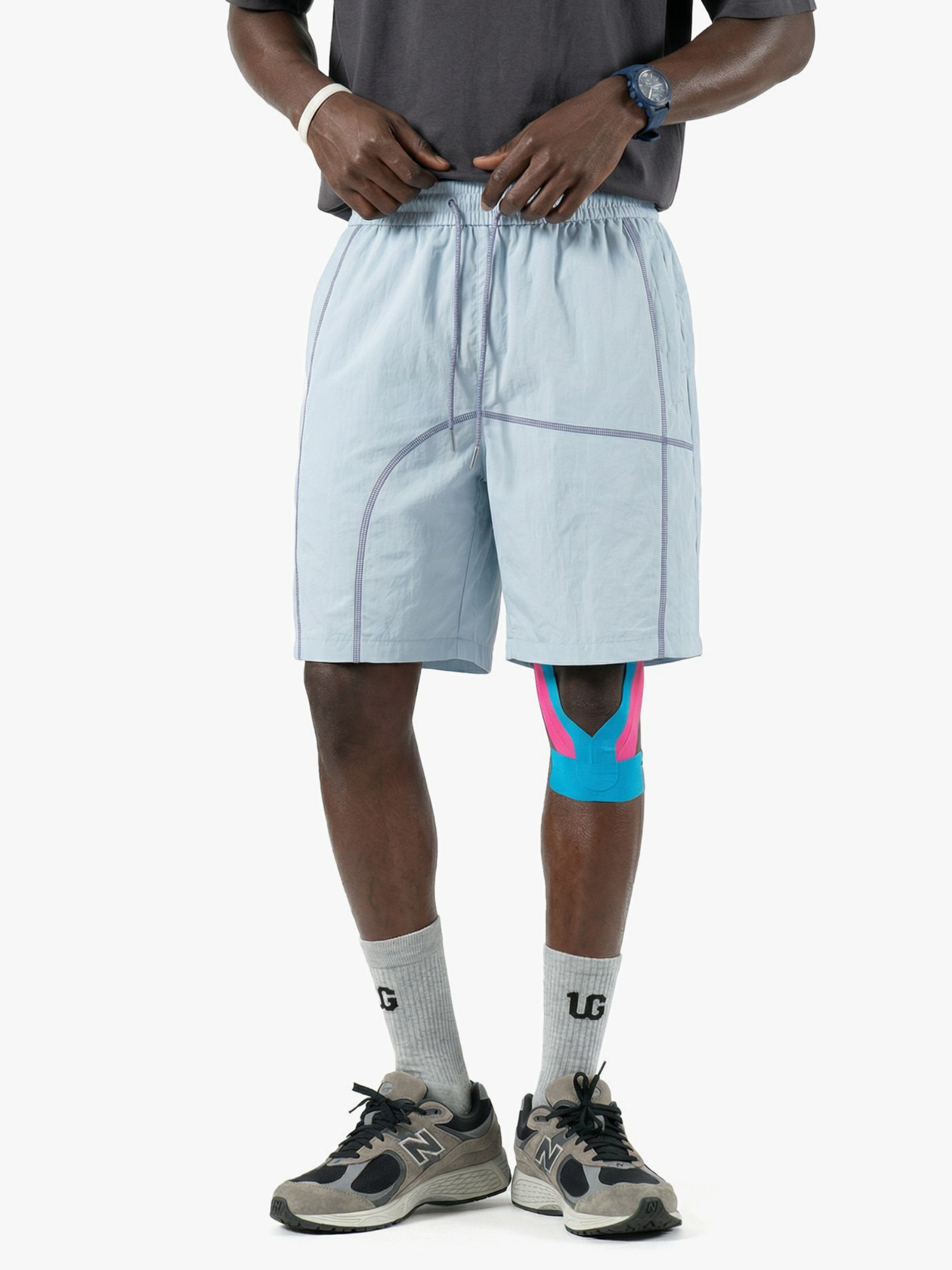 RiseCut - Unisex Contrast Stitch Water-Repellent Utility Shorts