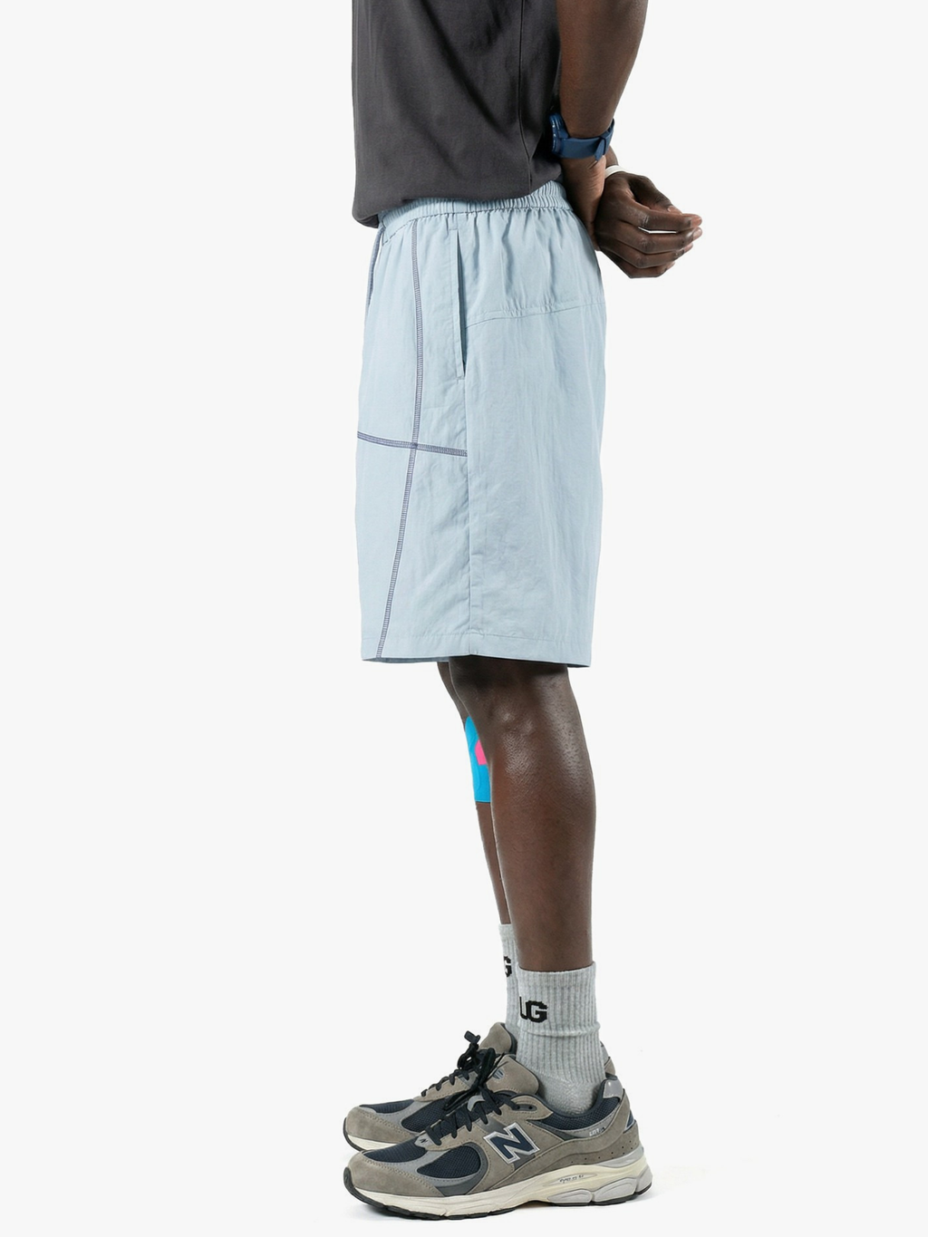 RiseCut - Unisex Contrast Stitch Water-Repellent Utility Shorts