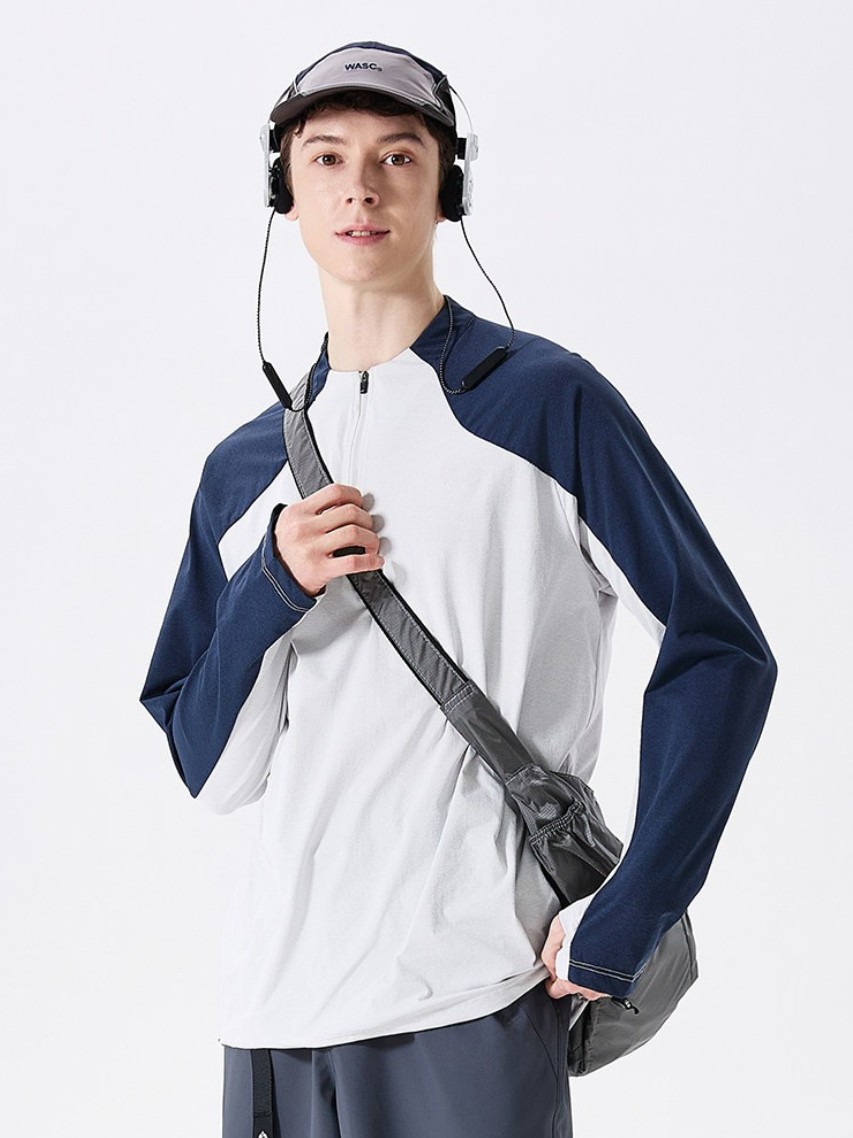Caverise - Men's UPF50+ Half-Zip Quick-Dry Performance Long Sleeve