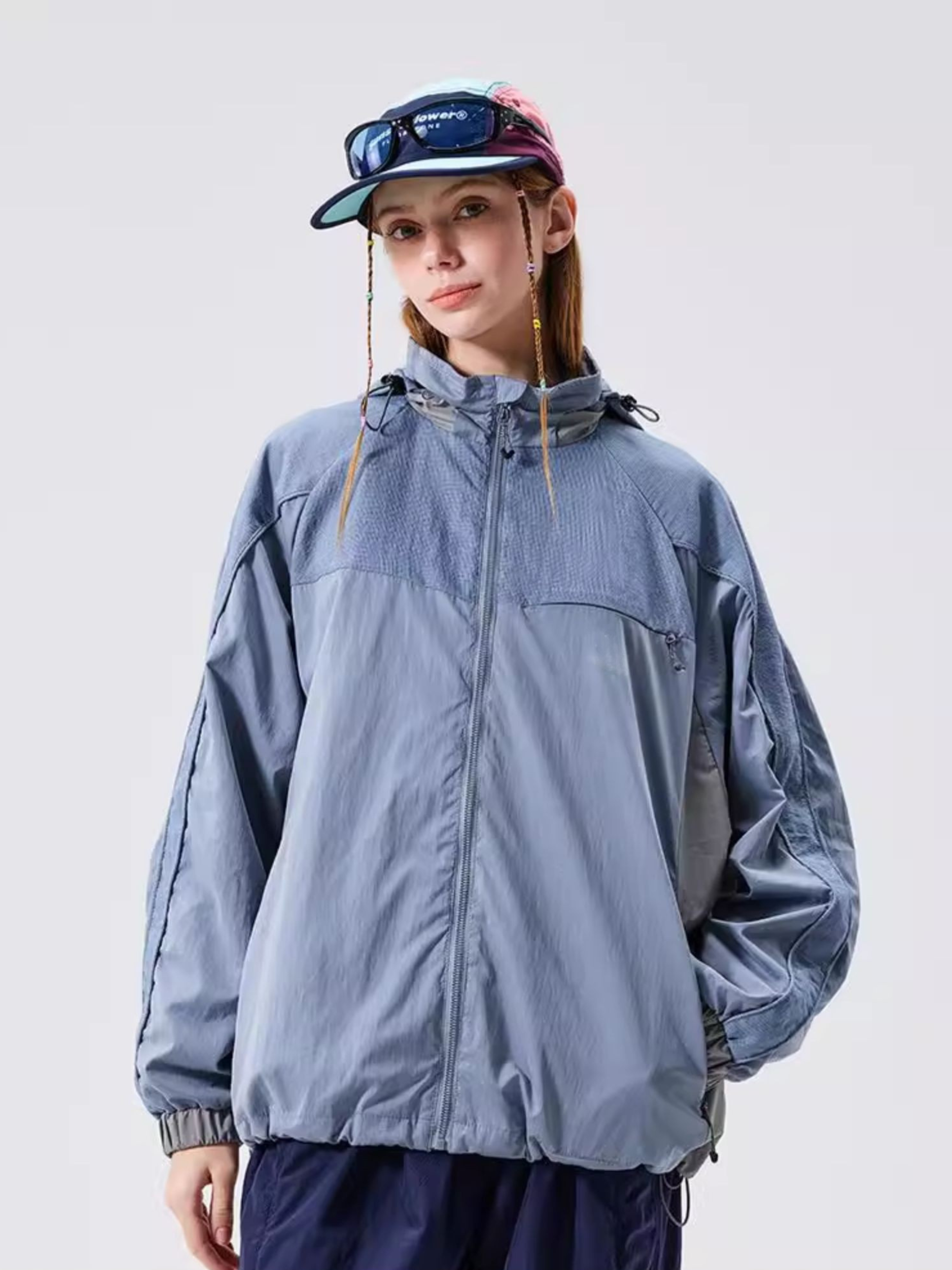 Trailmark - Unisex Colorblock Hooded Windbreaker Jacket