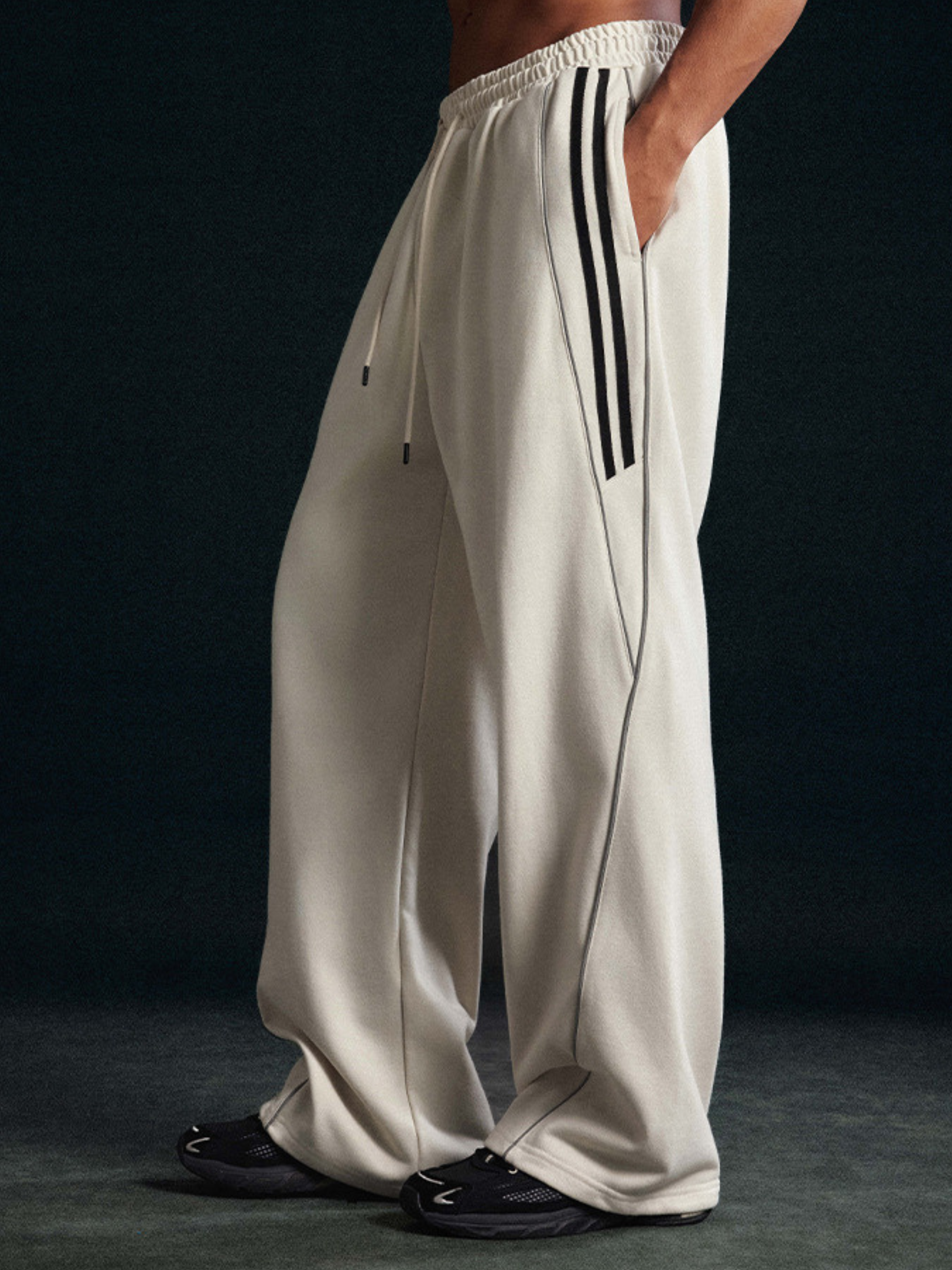 Thunderclaw - Unisex Reflective Stripe Straight-Leg Jogger Pants