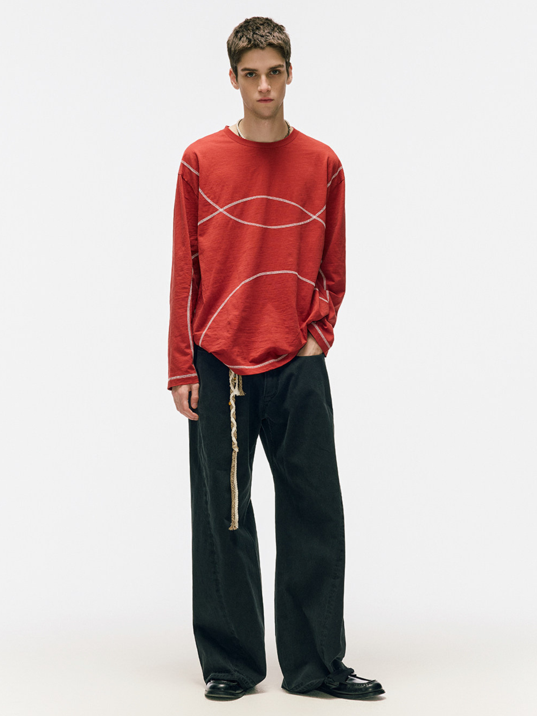 FreeSpirit - Unisex Slub Cotton Curved-Leg Pants