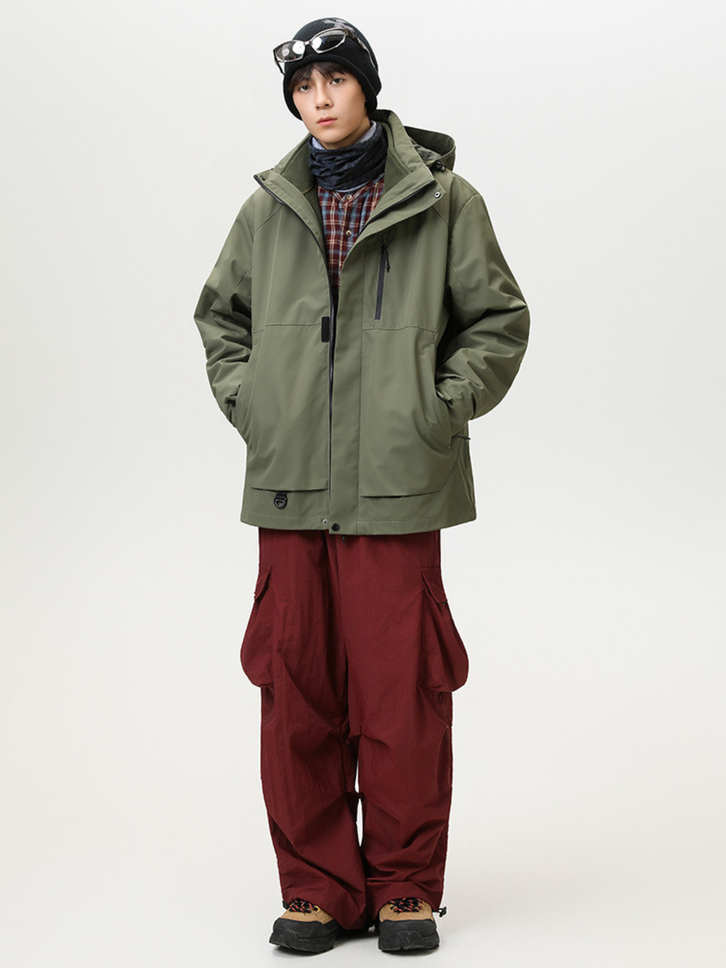 Spirewood - Unisex Water-Repellent 3-in-1 Detachable Hard Shell Jacket