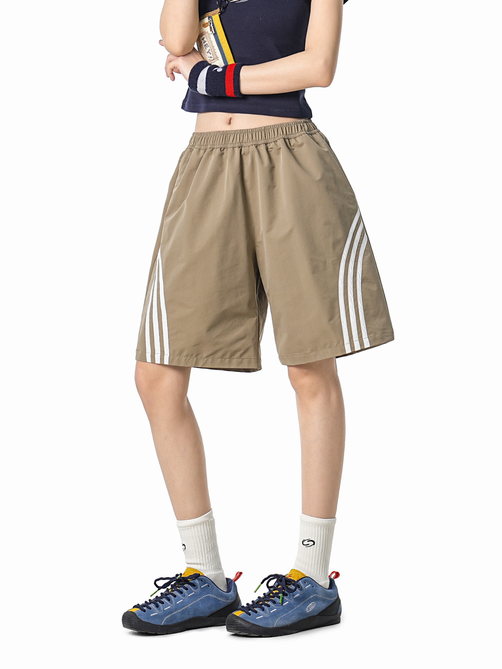 Plackart - triped Lightweight Breathable Shorts