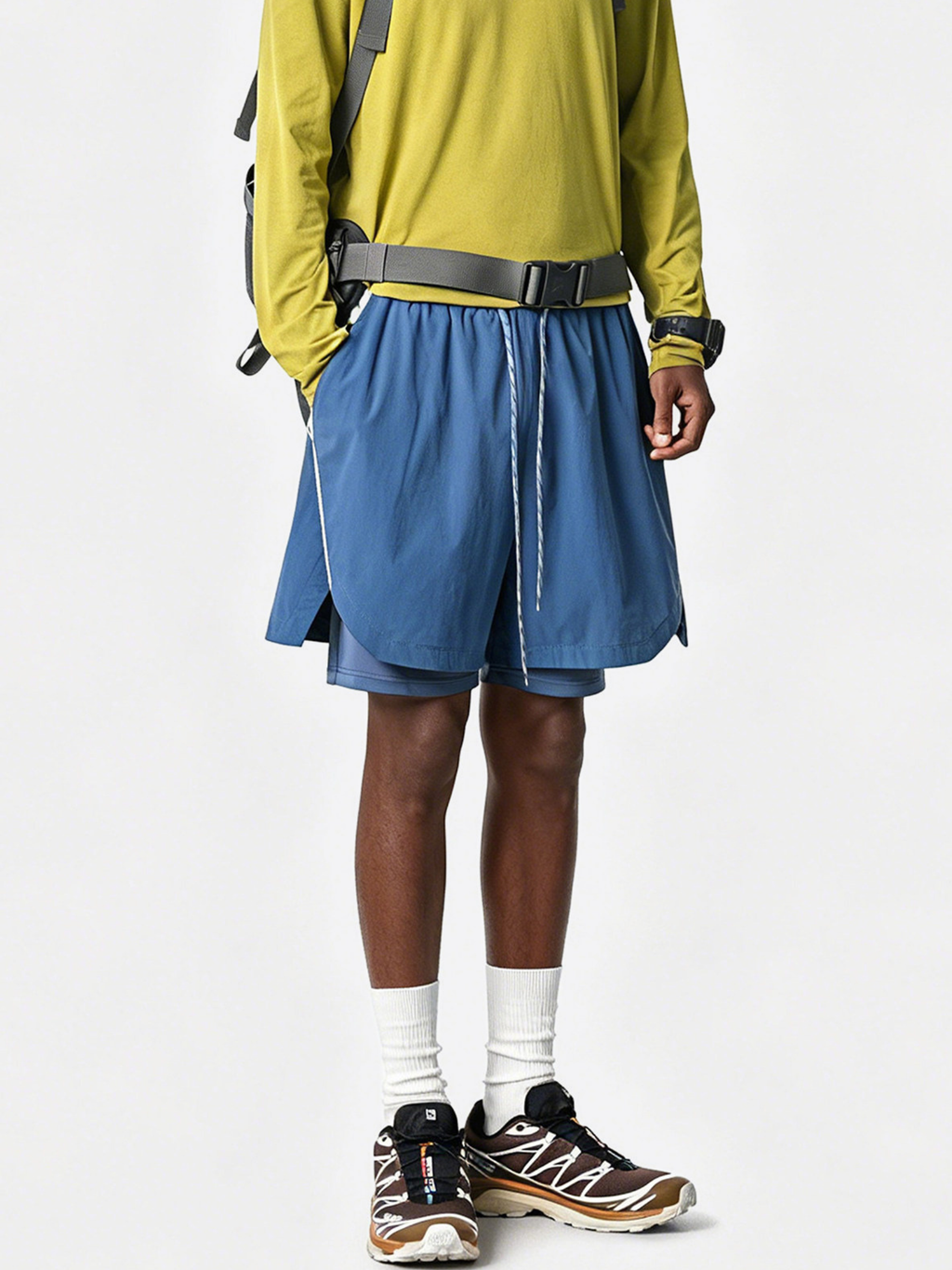 Trekker - Men's Lightweight Color-Block 2-in-1 Athletic Shorts