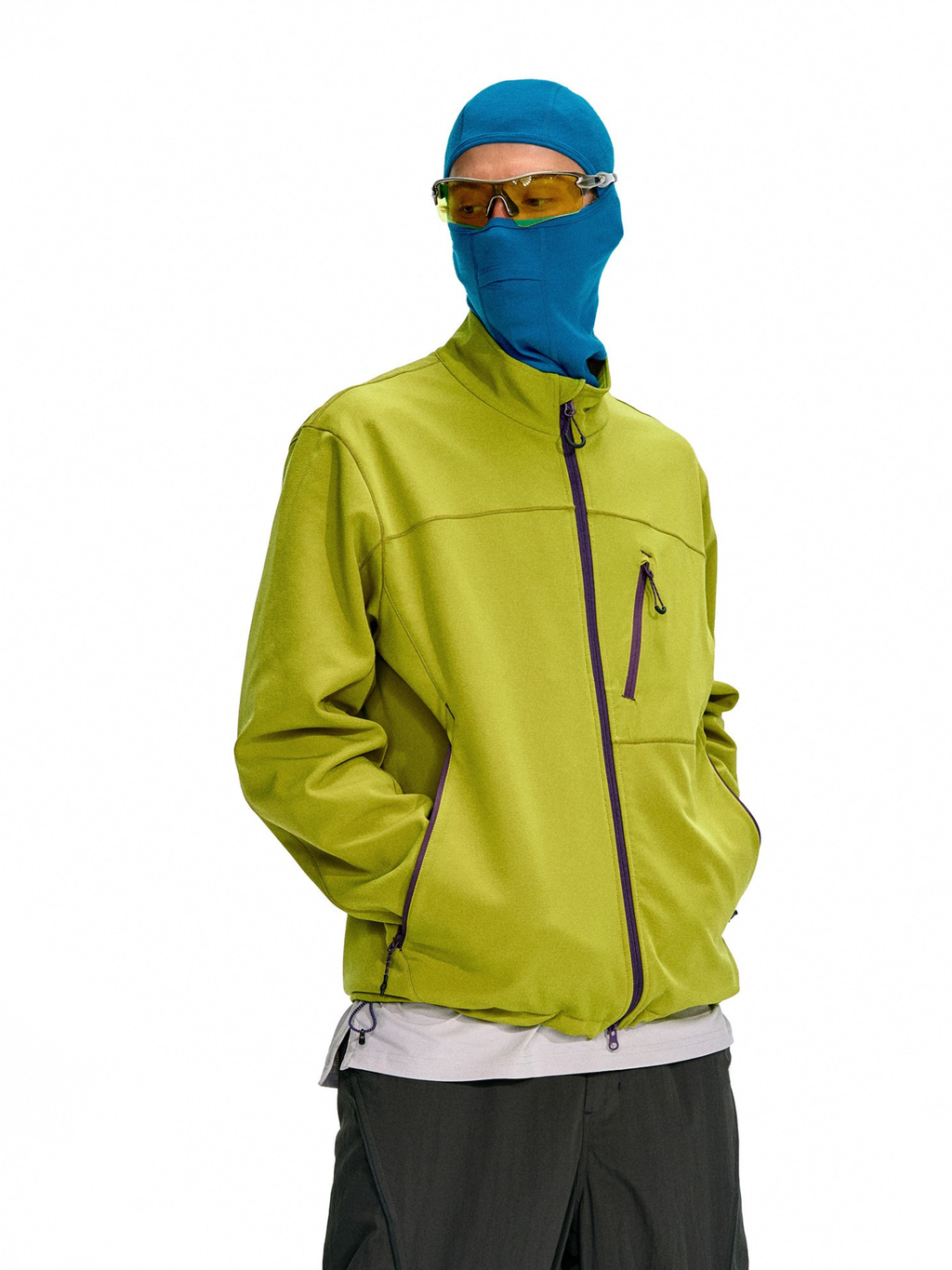 Driftcore - Unisex Teflon Water-Repellent Colorblock Stand Collar Jacket