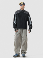 CanyonNest - Unisex Water-Repellent Colorblock Stand Collar Jacket