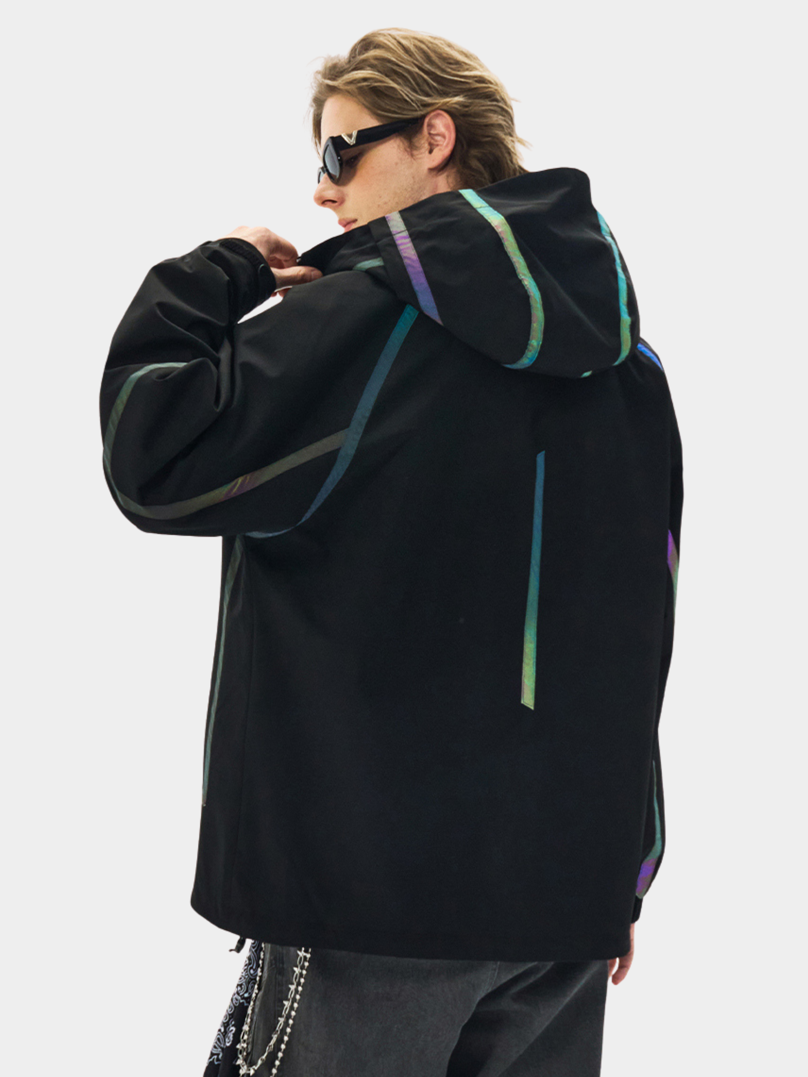 CougarBoard - Unisex Loose Fit Reflective Hooded Utility Jacket