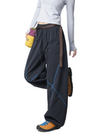 FrostDash - Unisex Loose Colorblock Hasso Stitch Pants