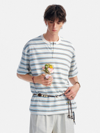 CrestWrap - Men's Lyocell Blend Henley Short Sleeve T-Shirt