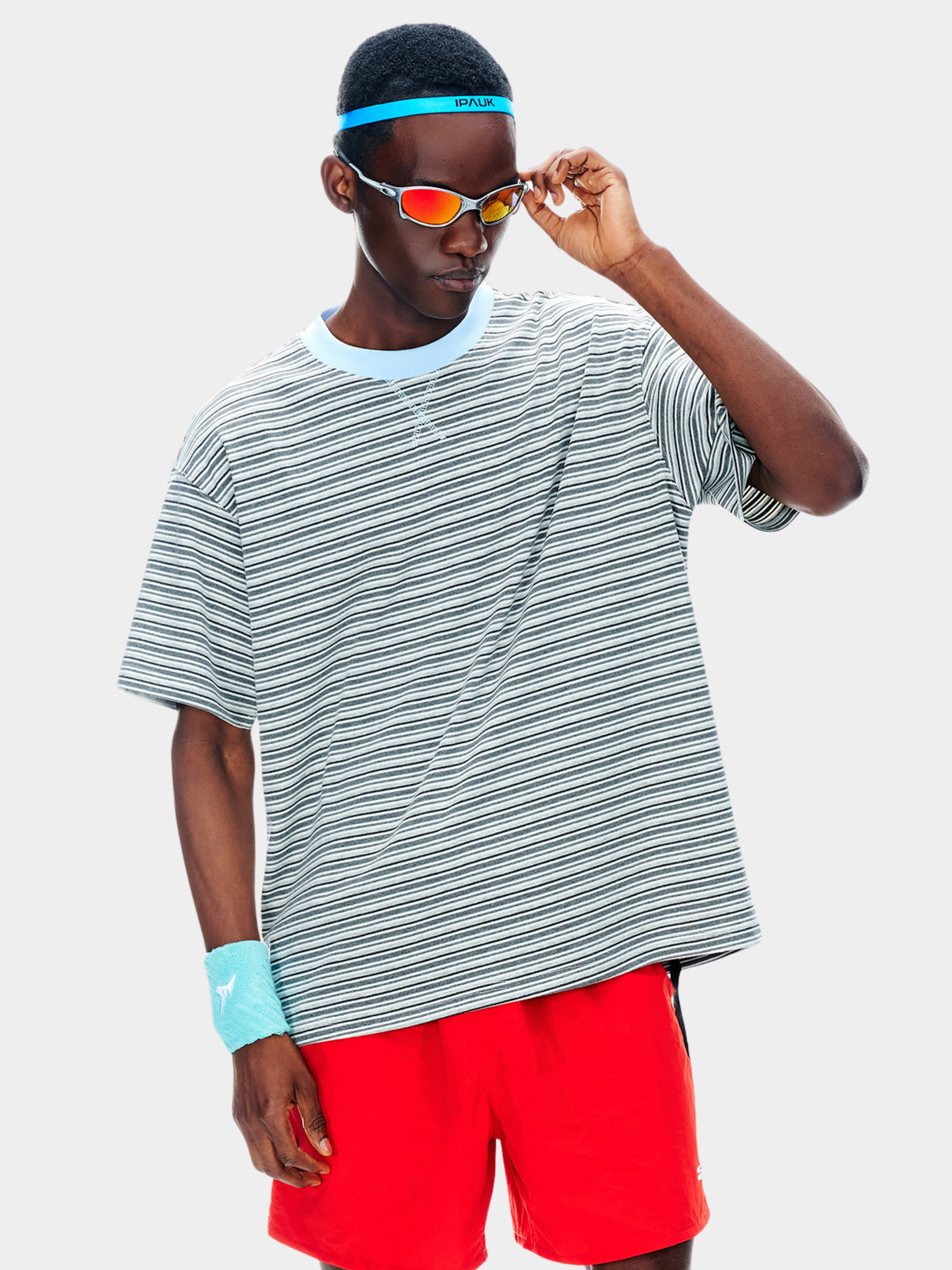 Deertrail - Unisex Heavyweight Contrast Stripe Oversized T-Shirt