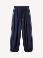 Skyflame - Faux Suede Star Webbing Jogger Pants