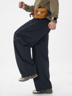 Frostspire - Contrast Cross-Line Adjustable Paratrooper Pants