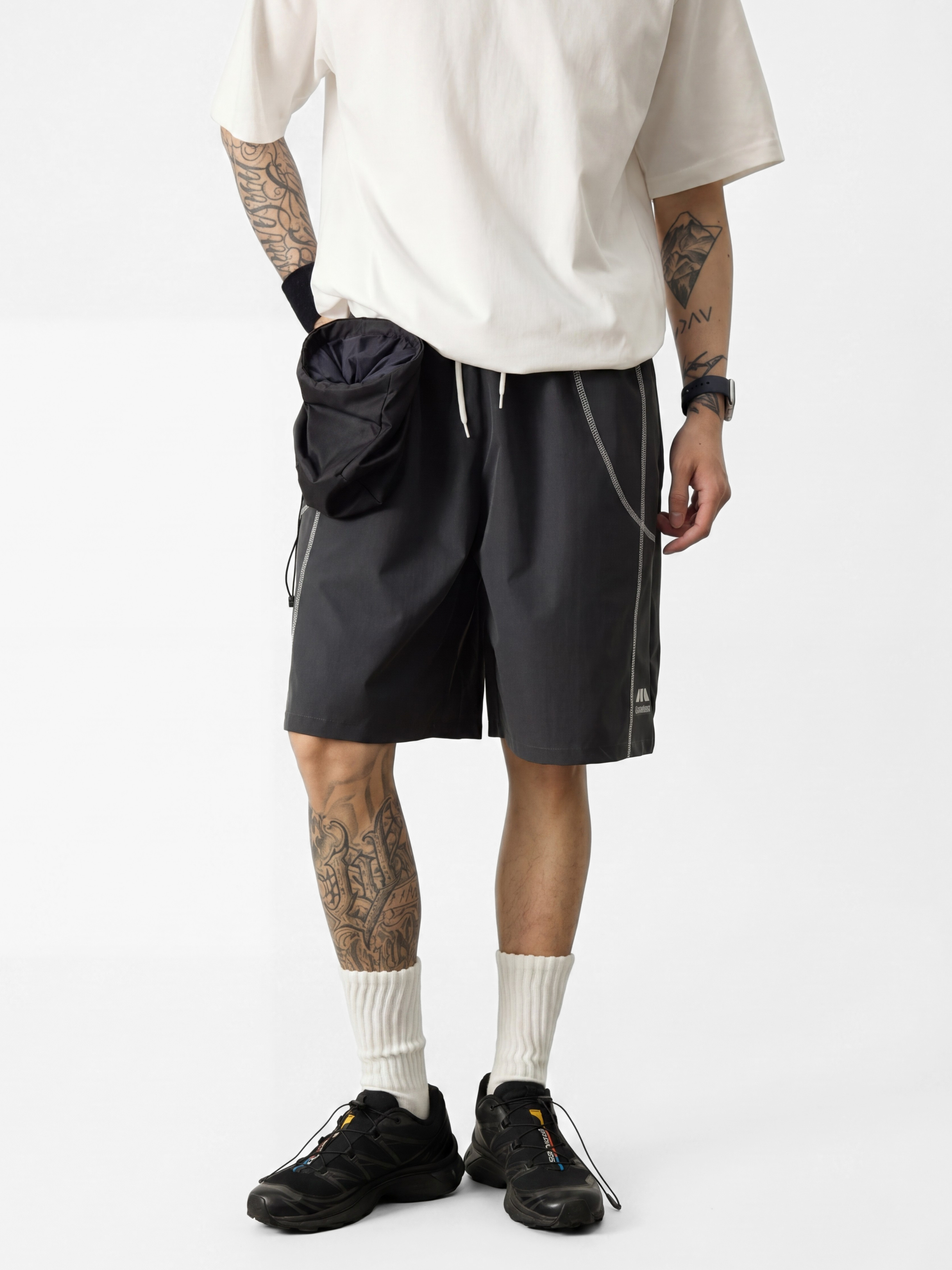 AlpineMist - Men's Colorblock Lightweight Quick-Dry Athletic Shorts