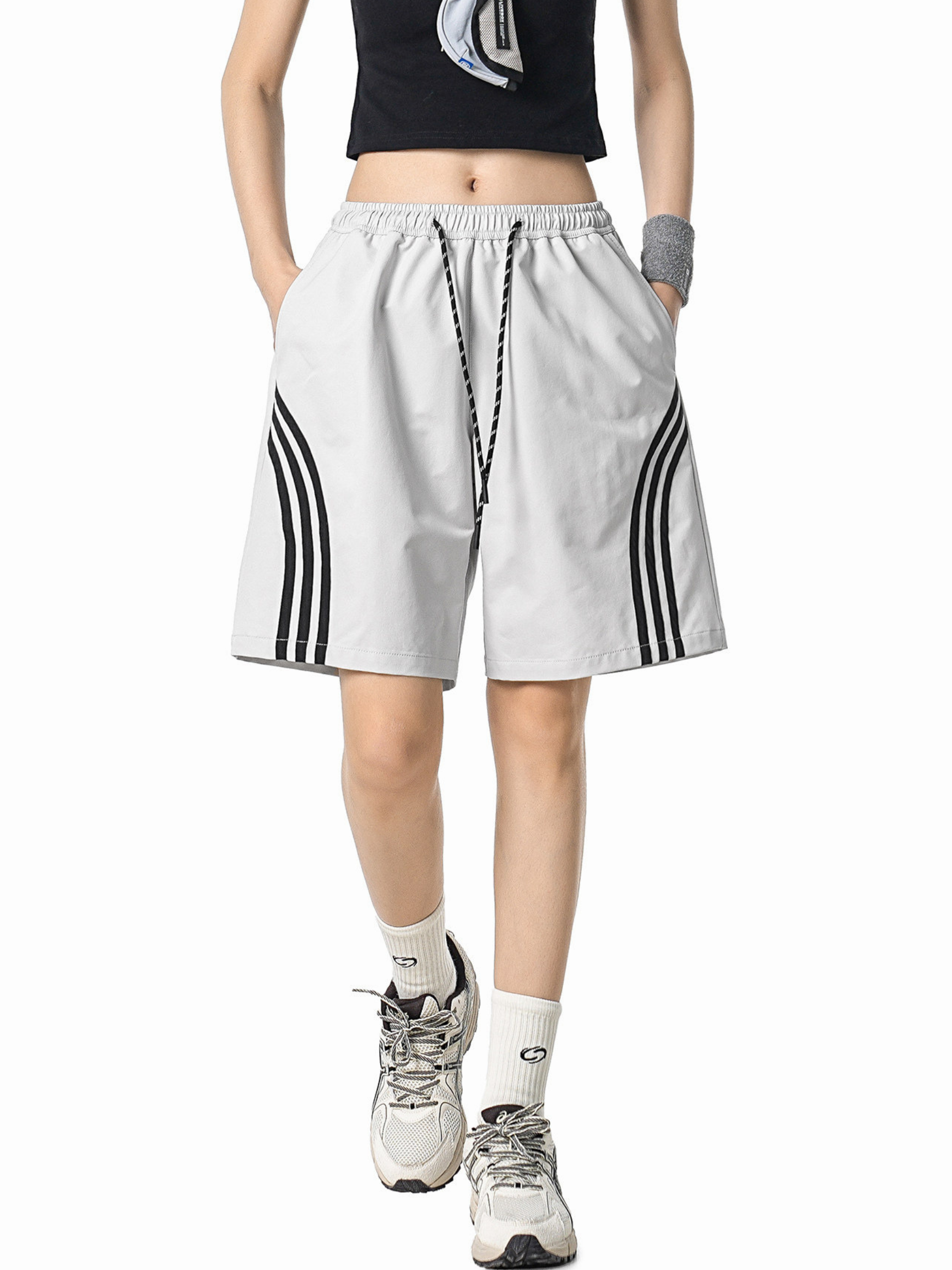 Plackart - triped Lightweight Breathable Shorts