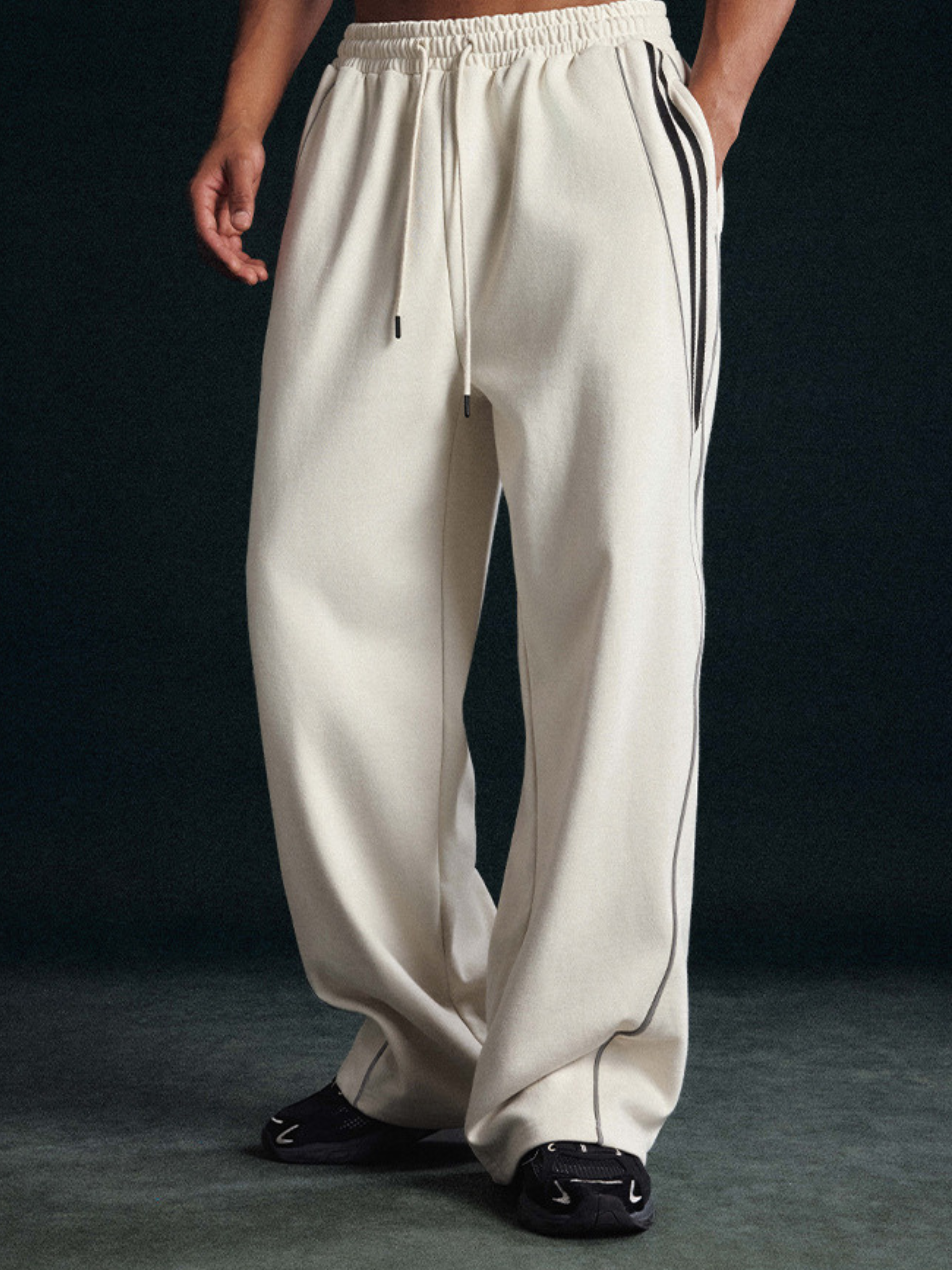 Thunderclaw - Unisex Reflective Stripe Straight-Leg Jogger Pants