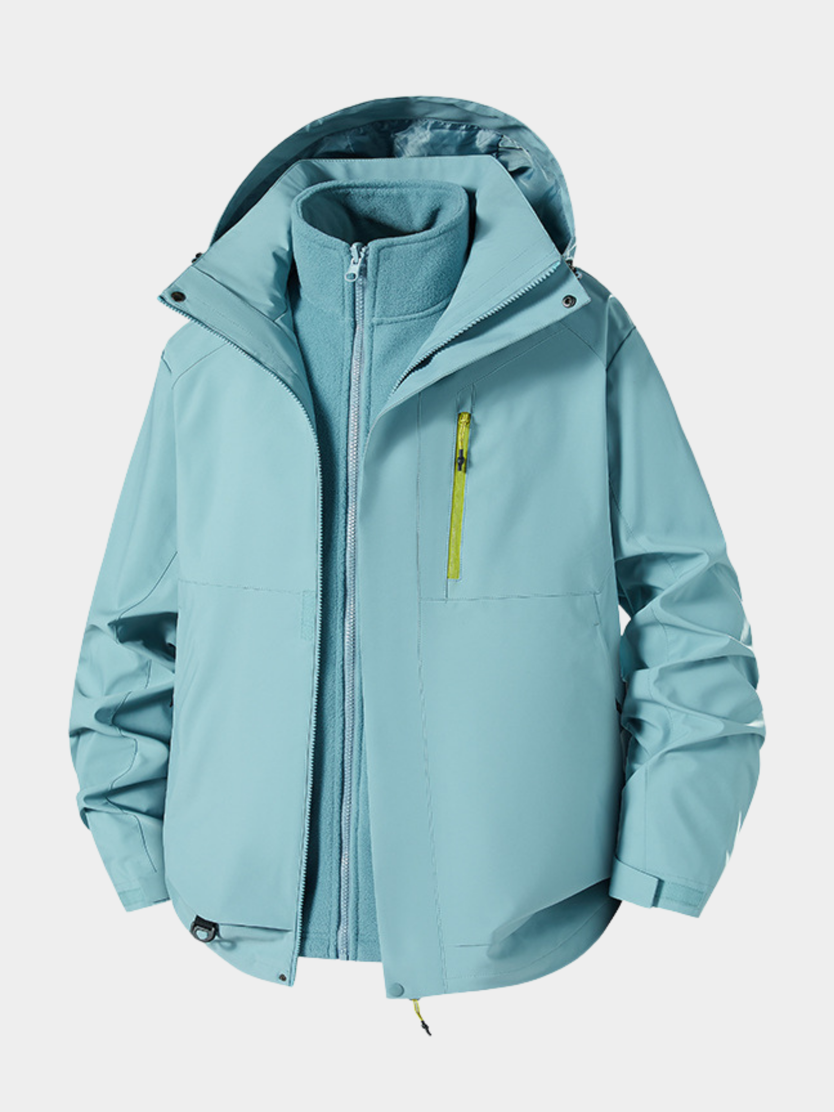 Spirewood - Unisex Water-Repellent 3-in-1 Detachable Hard Shell Jacket
