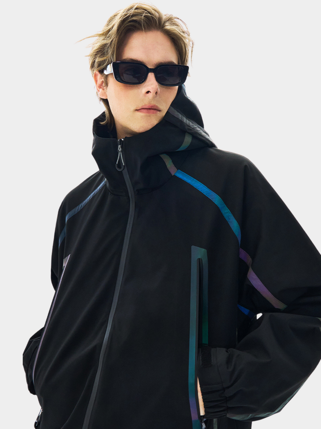 CougarBoard - Unisex Loose Fit Reflective Hooded Utility Jacket