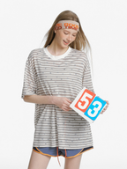 Ashdrift - Unisex Striped Star Lyocell Short Sleeve T-Shirt