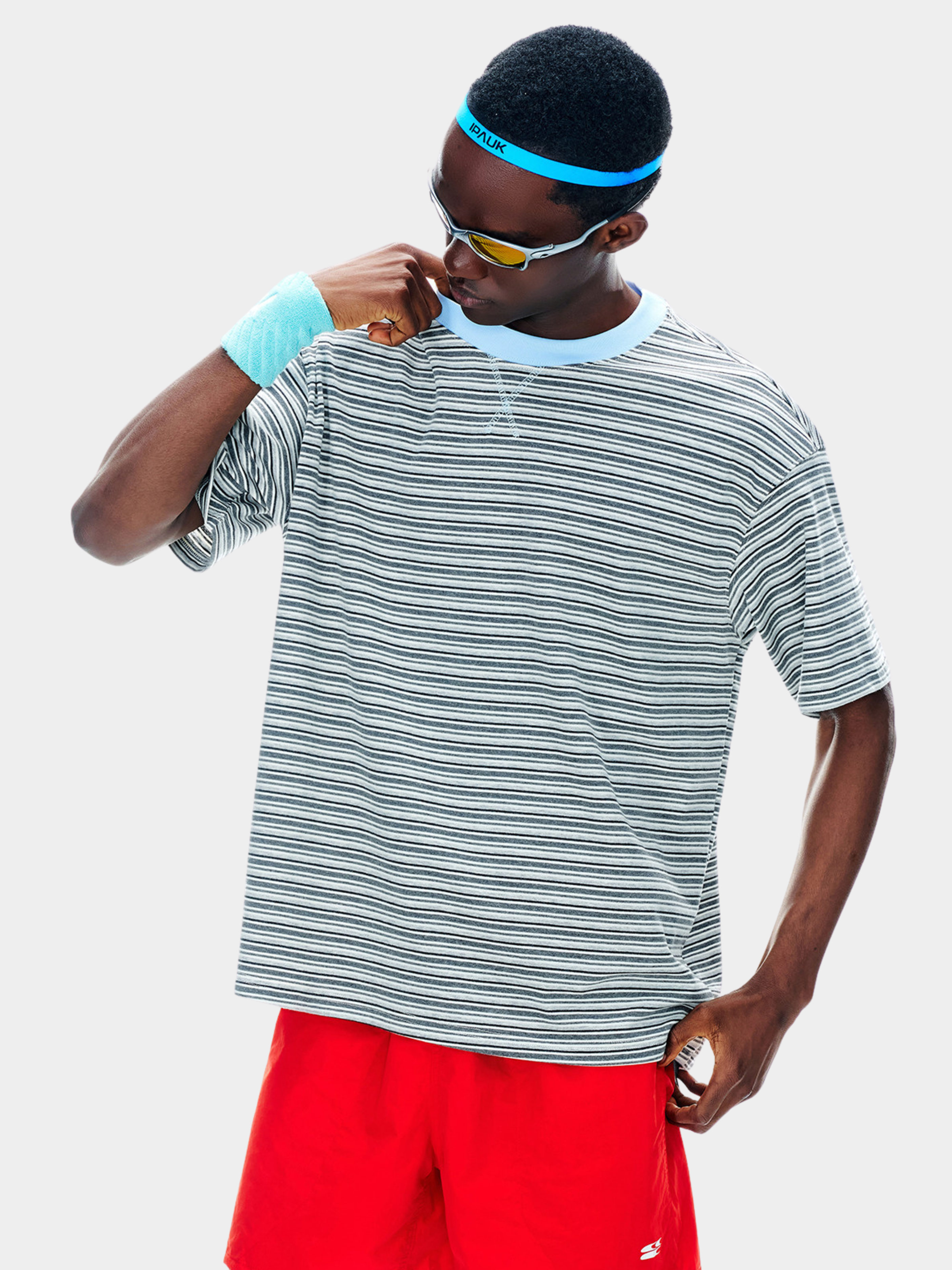 Deertrail - Unisex Heavyweight Contrast Stripe Oversized T-Shirt