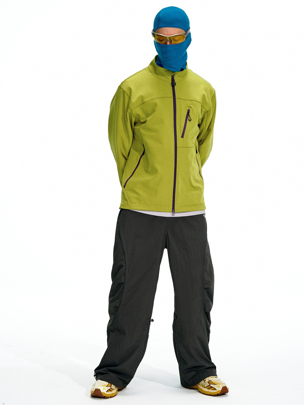 Driftcore - Unisex Teflon Water-Repellent Colorblock Stand Collar Jacket