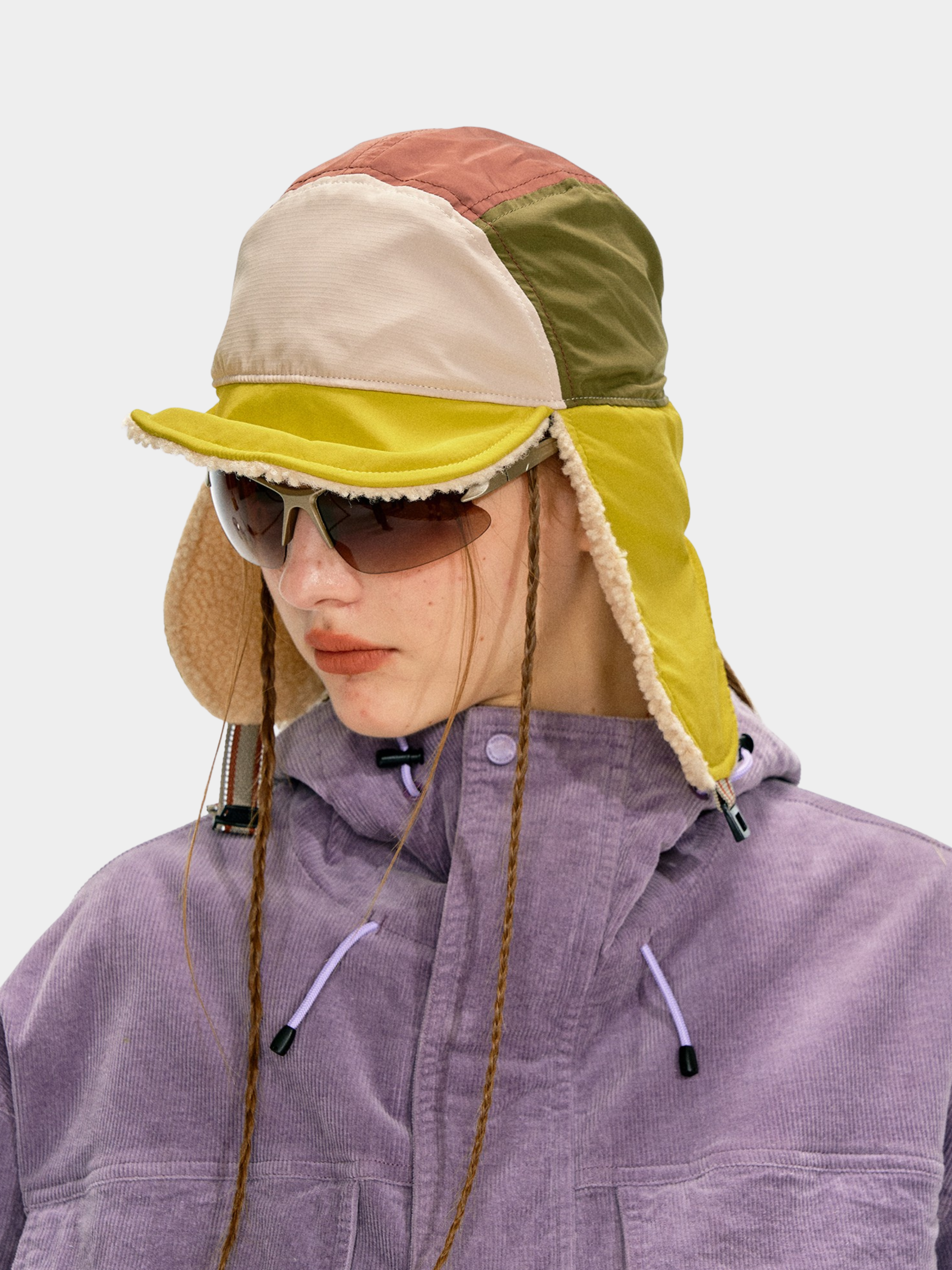 Moonlark - Colorblock Extra Warmth Sherpa-Lined Earflap Hat