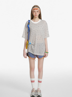 Ashdrift - Unisex Striped Star Lyocell Short Sleeve T-Shirt