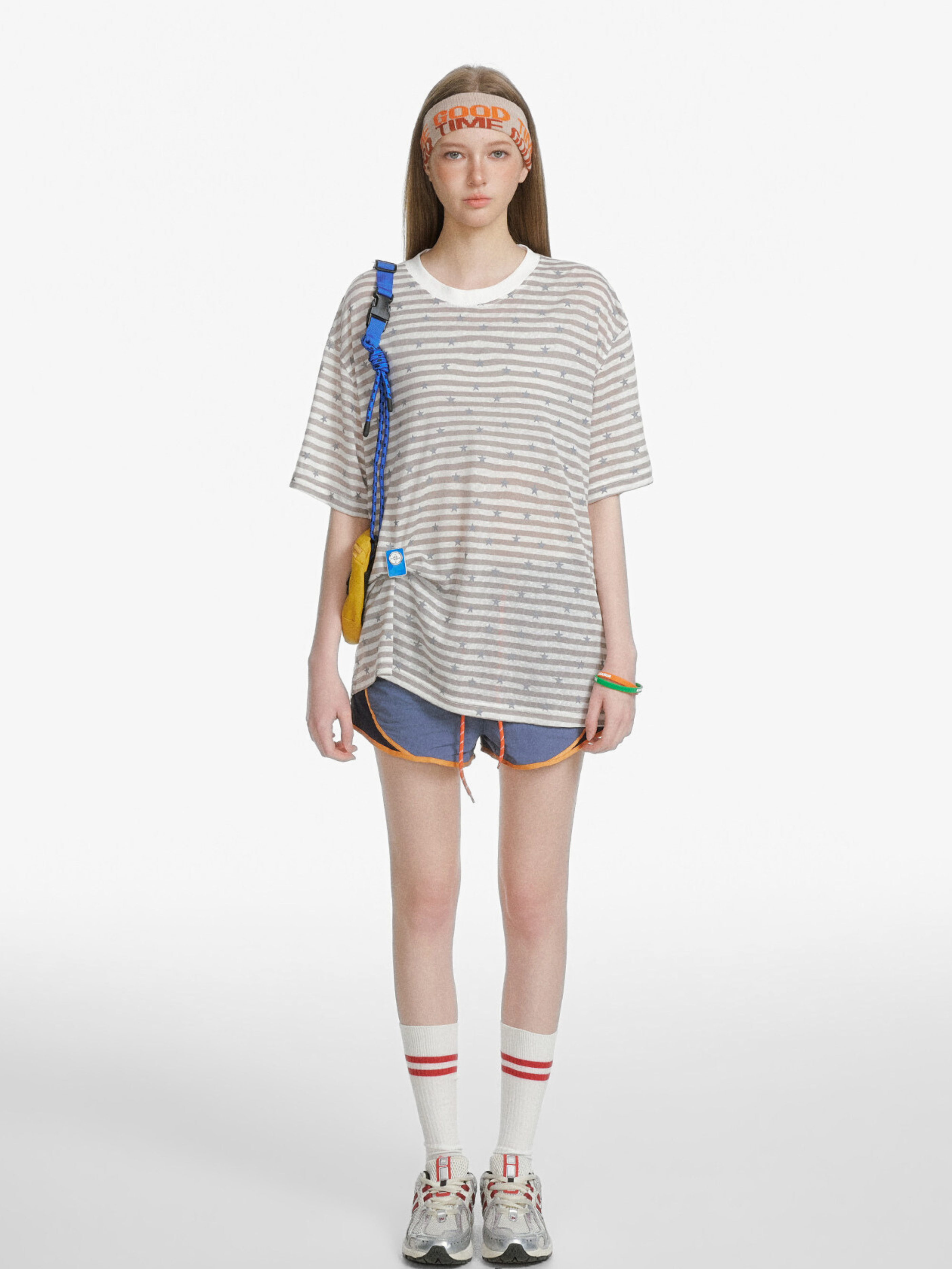 Ashdrift - Unisex Striped Star Lyocell Short Sleeve T-Shirt