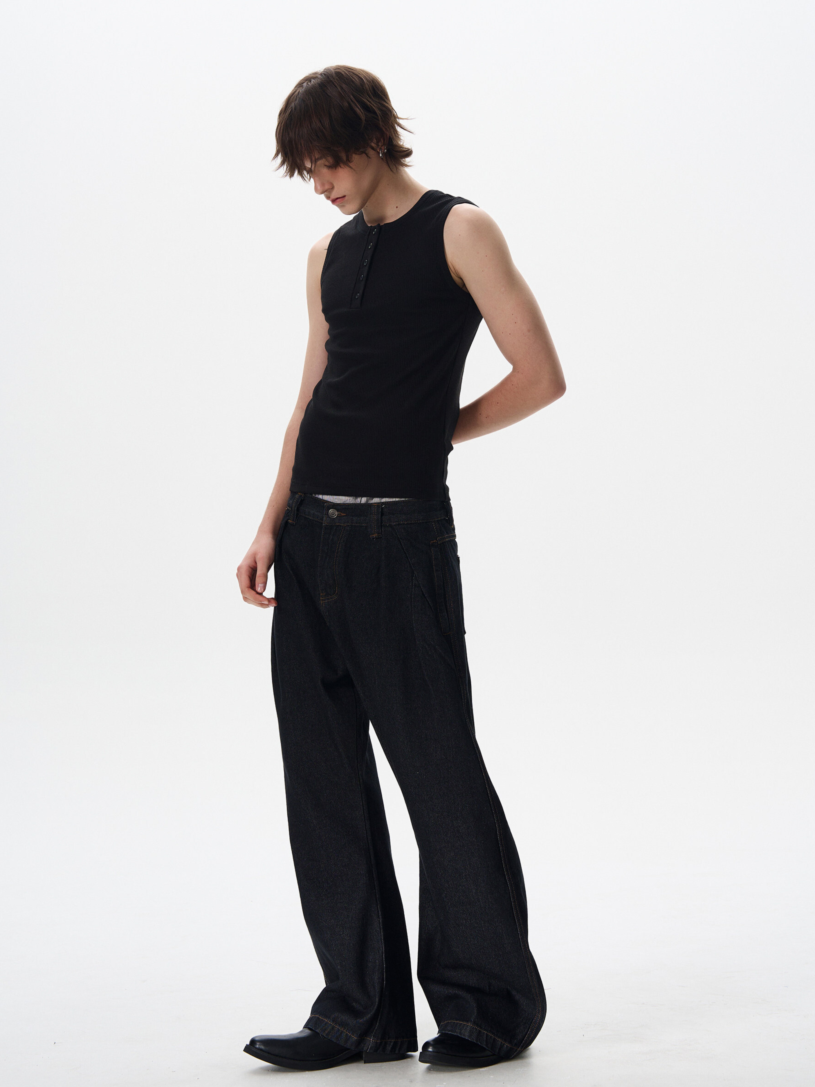 Frostfall - Slim Fit Ribbed Sleeveless Tank Top