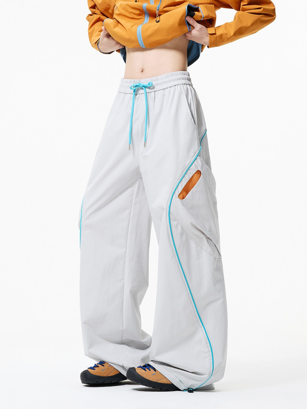 Firesurge - Unisex Contrast-Panel Water-Repellent Paratrooper Pants