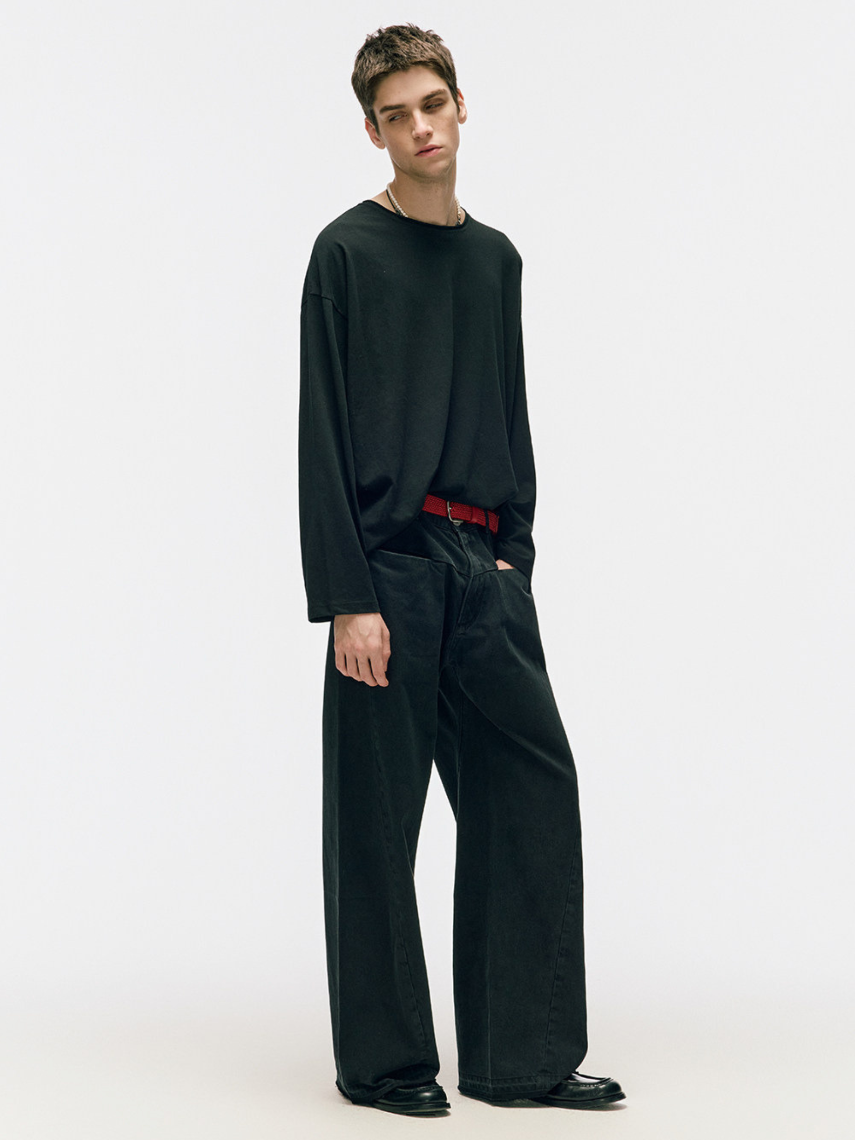 FreeSpirit - Unisex Slub Cotton Curved-Leg Pants