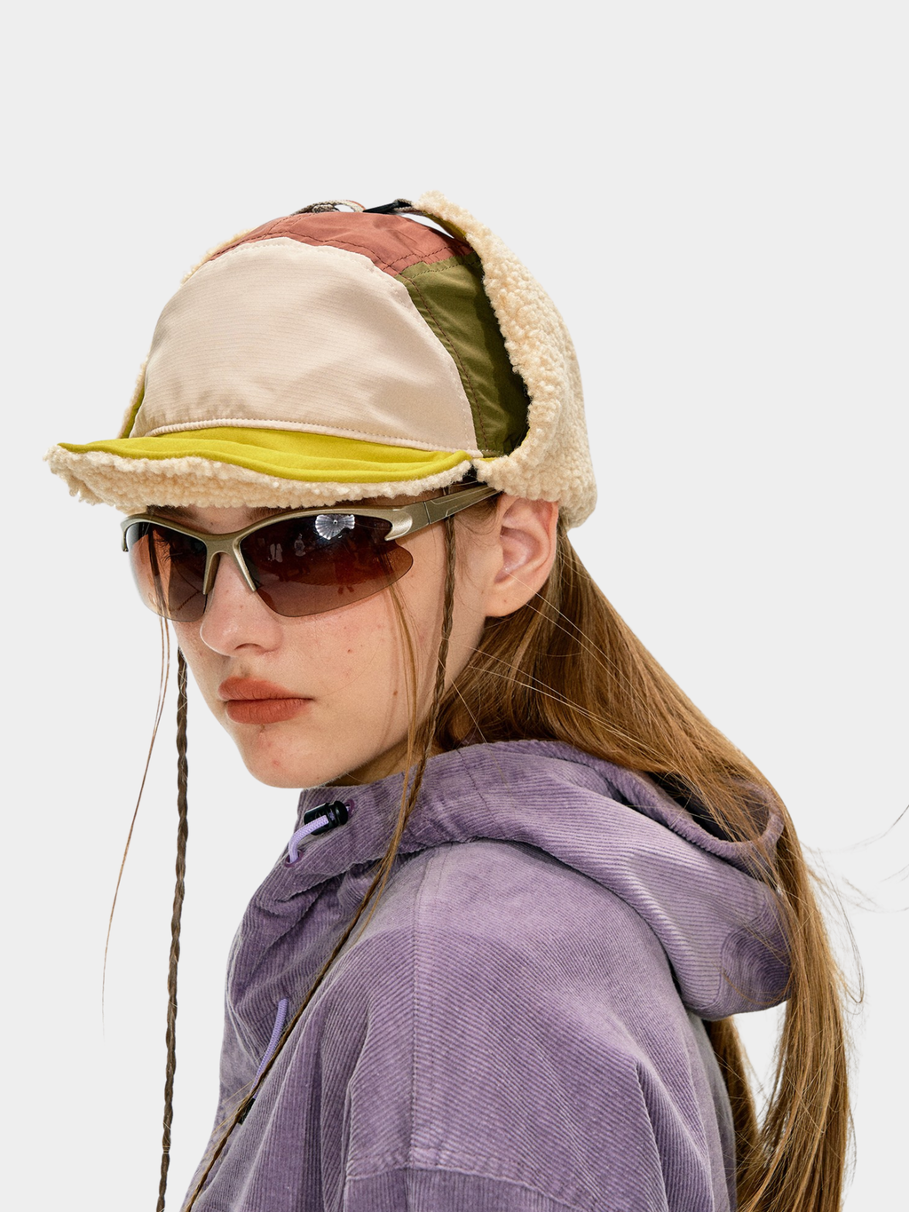 Moonlark - Colorblock Extra Warmth Sherpa-Lined Earflap Hat