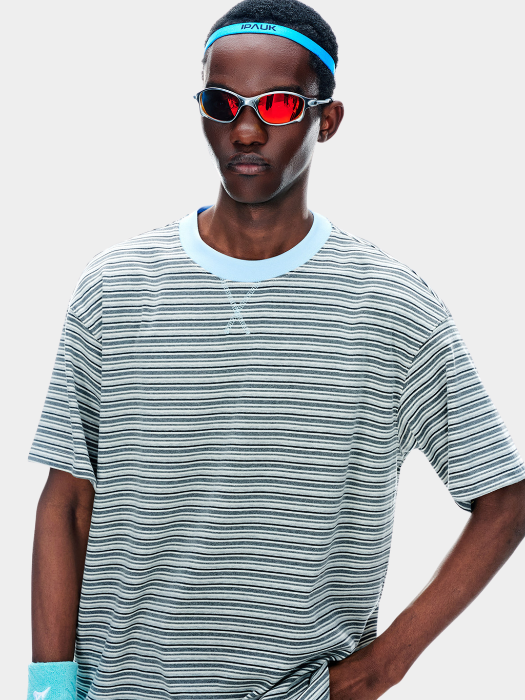 Deertrail - Unisex Heavyweight Contrast Stripe Oversized T-Shirt