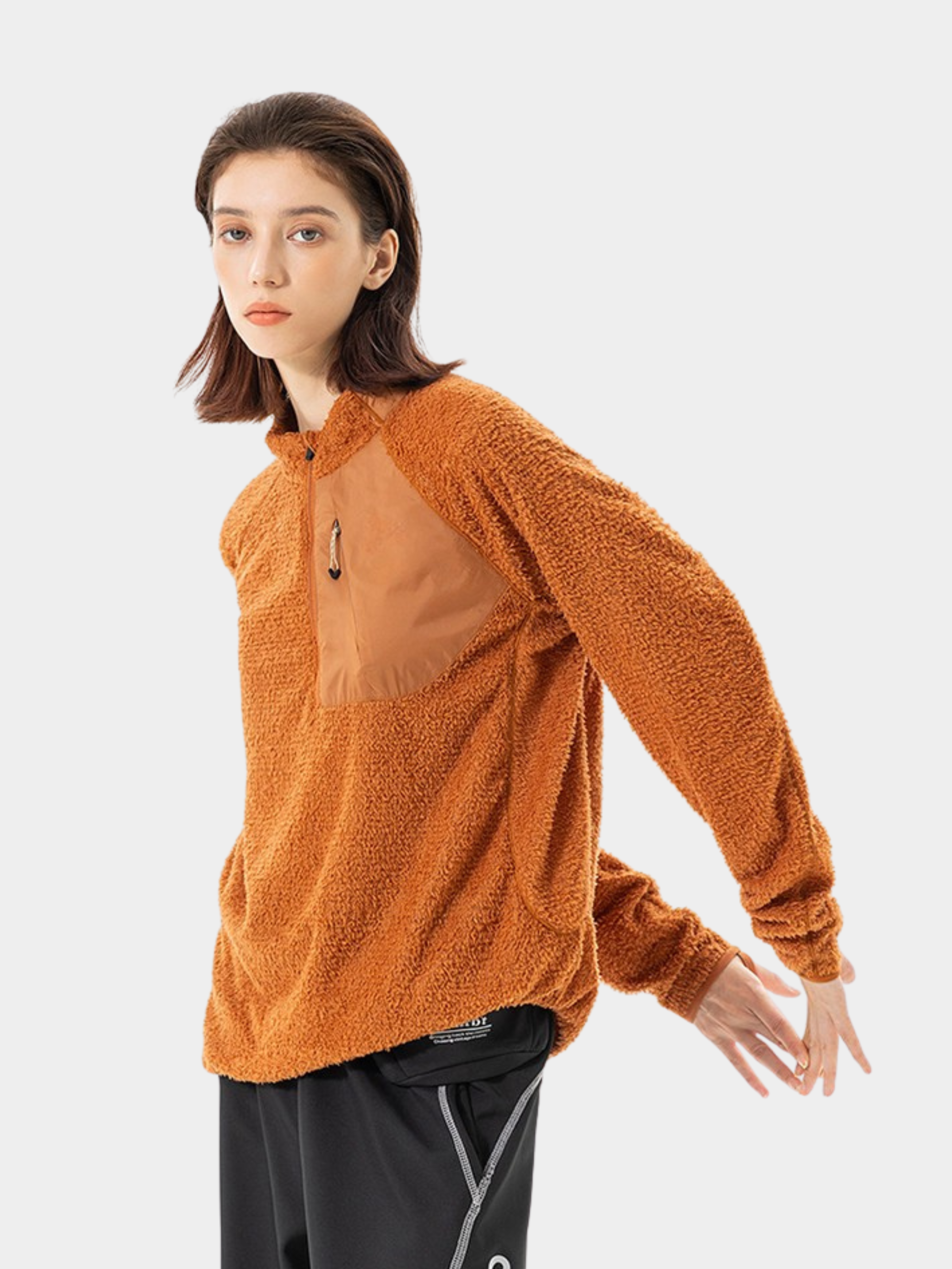 Arcadia - Unisex Half-Zip Fleece Liner Mock Neck Sweatshirt