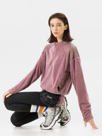 Ashtop - Unisex Thermal Fleece Half-Zip Mock Neck Sweatshirt
