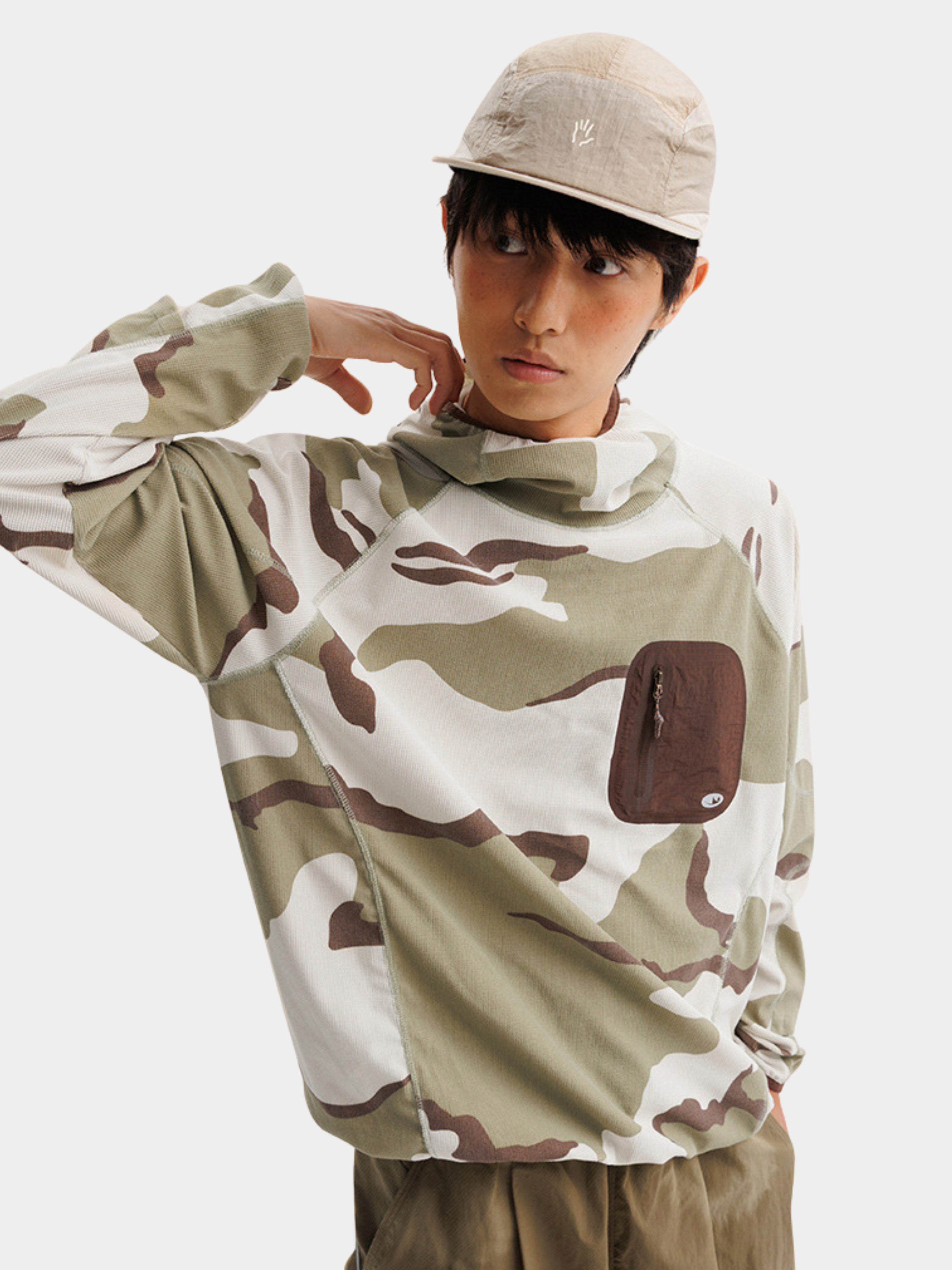 Crag - Moisture-Wicking High Neck Hoodie Base Layer