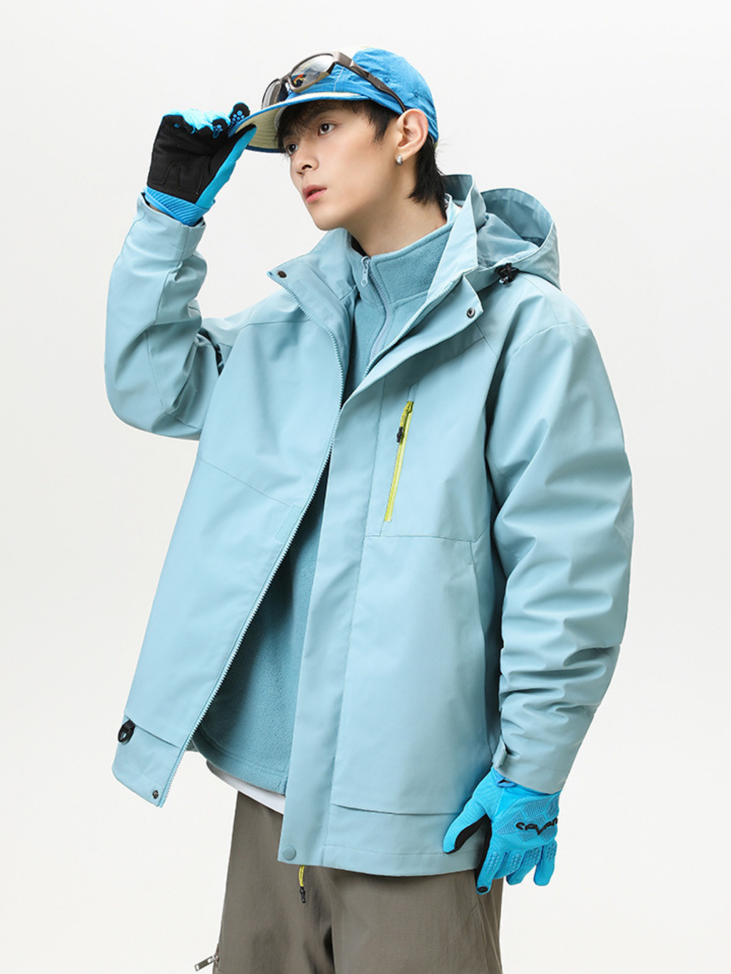 Spirewood - Unisex Water-Repellent 3-in-1 Detachable Hard Shell Jacket