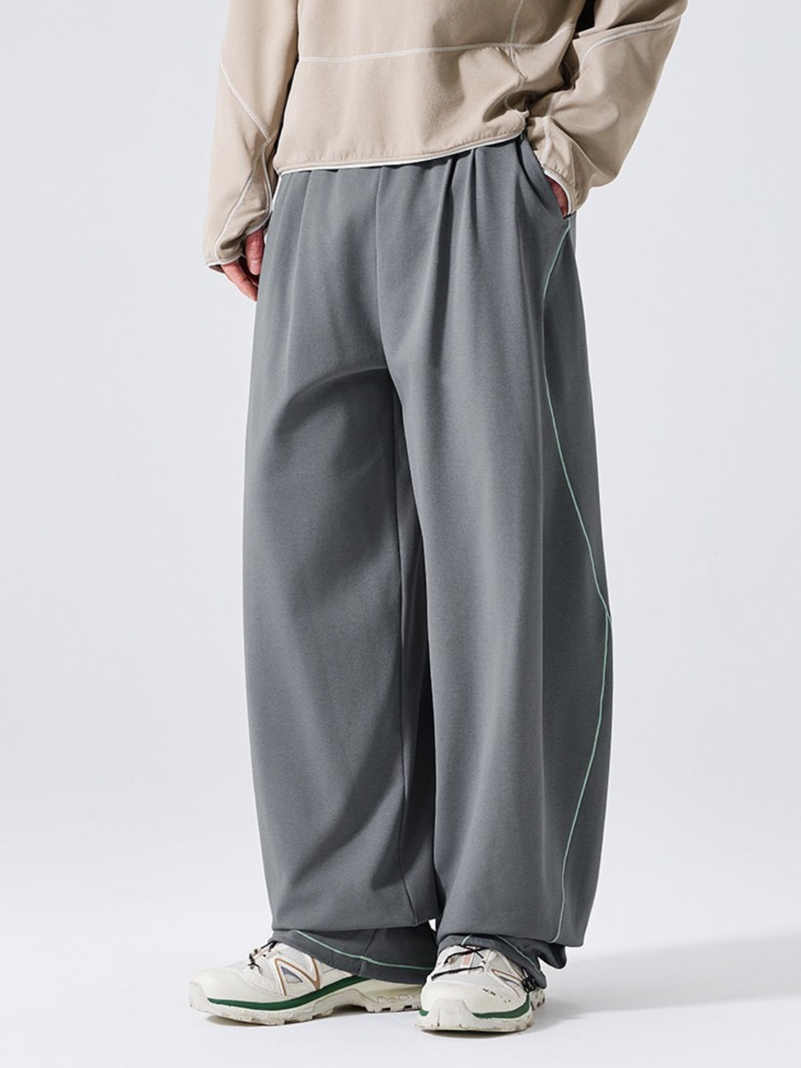 HawkDeck - Lightweight Knit Curved-Leg Paratrooper Pants