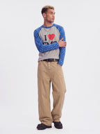 Dewpoint - Button Straight-Leg Wide Cargo Pants