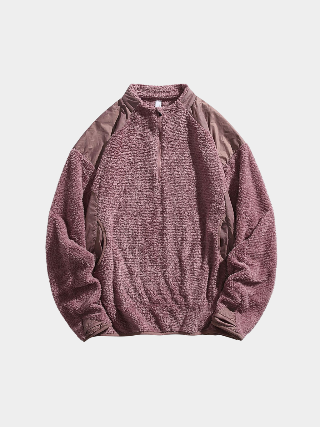 Ashtop - Unisex Thermal Fleece Half-Zip Mock Neck Sweatshirt