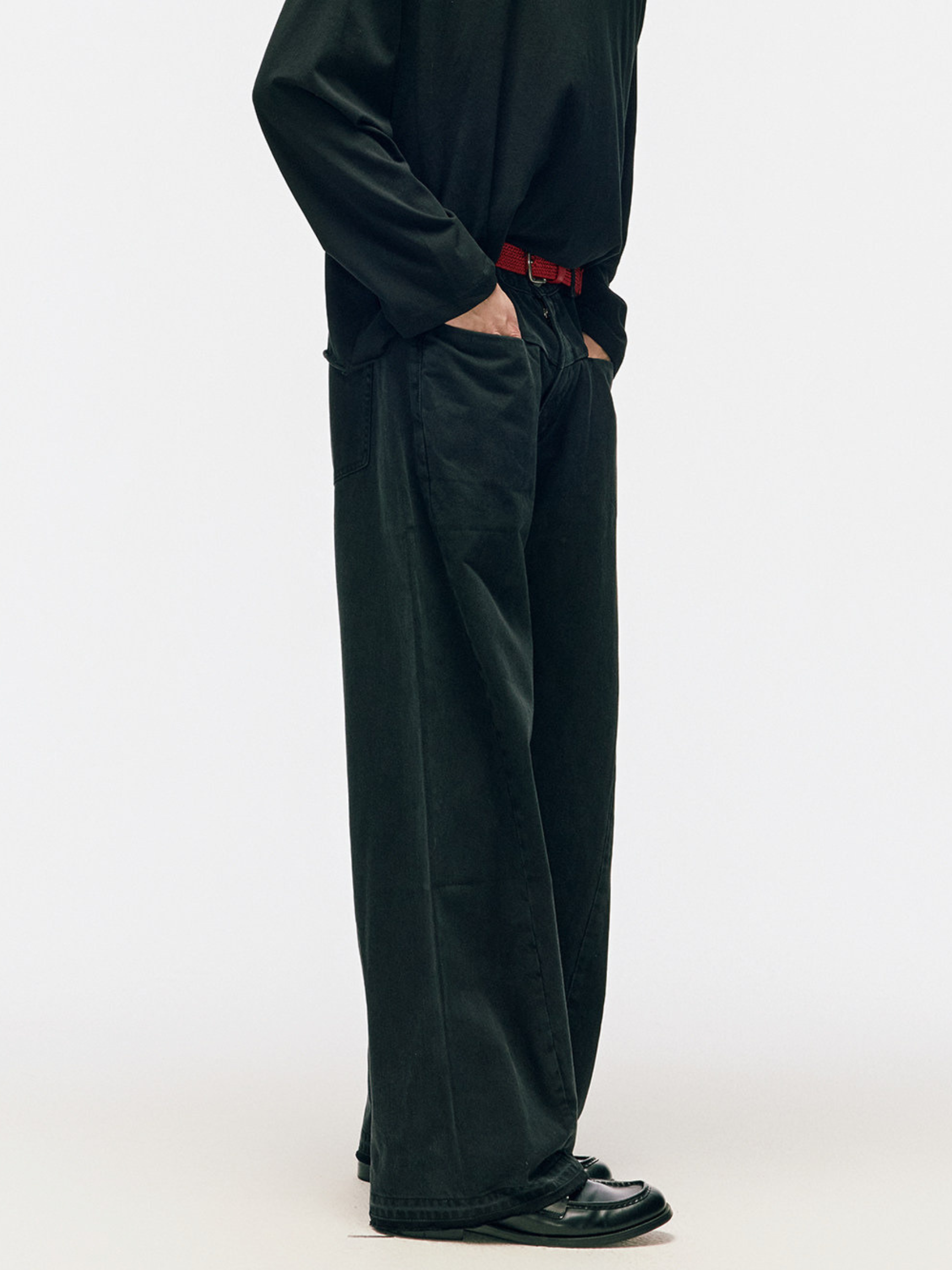 FreeSpirit - Unisex Slub Cotton Curved-Leg Pants